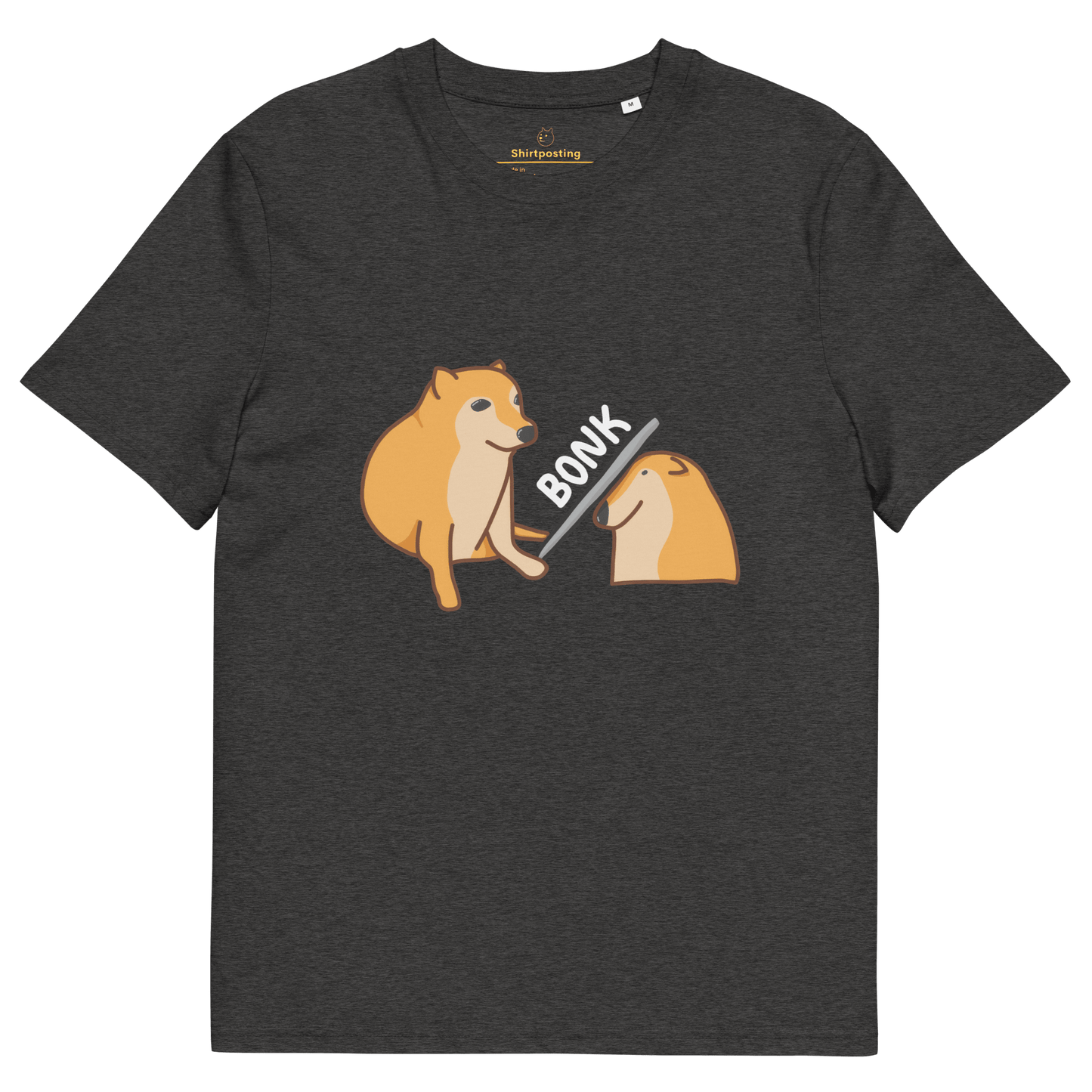 Bonk Premium Organic T-Shirt Meme - Dark Heather Grey | Shirtposting