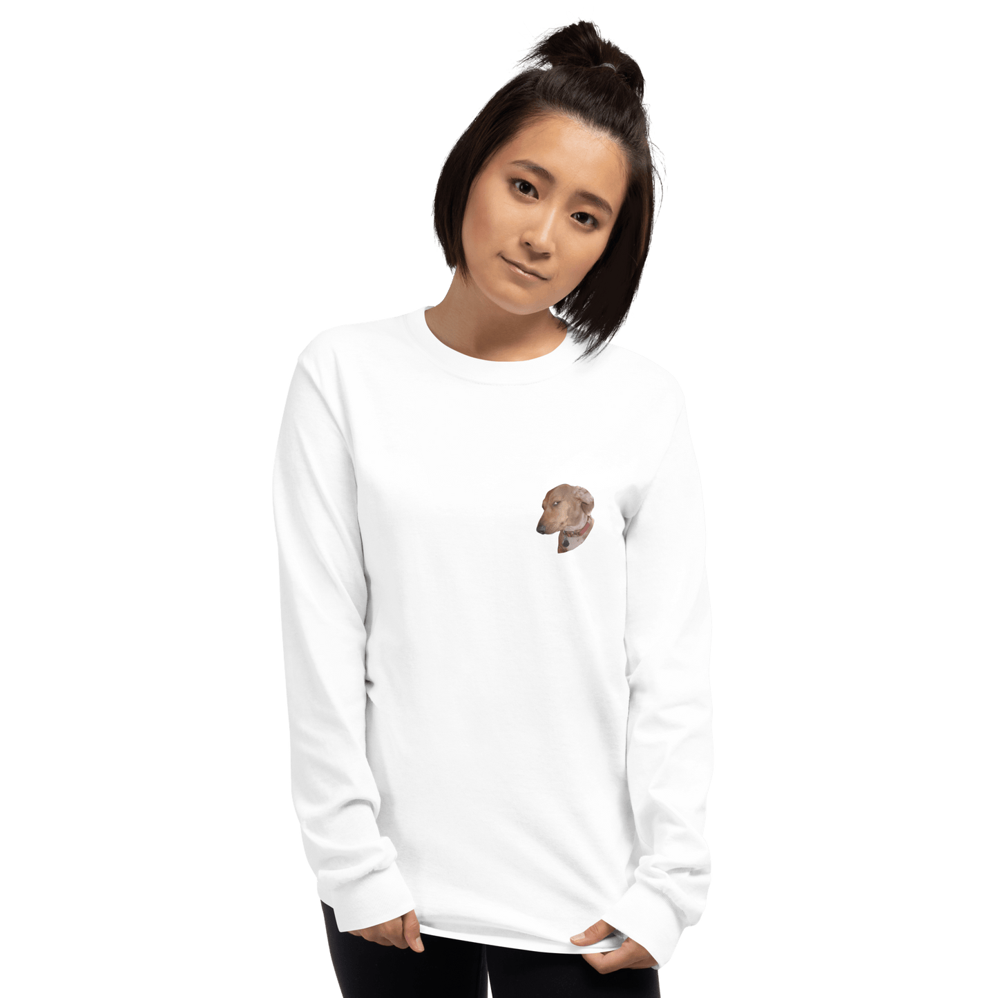 Dog Long Sleeve T-Shirt Meme - Sport Grey | Shirtposting