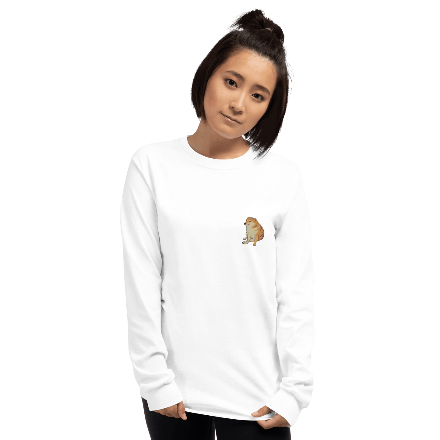 Doge Long Sleeve T-Shirt Meme - Sport Grey | Shirtposting