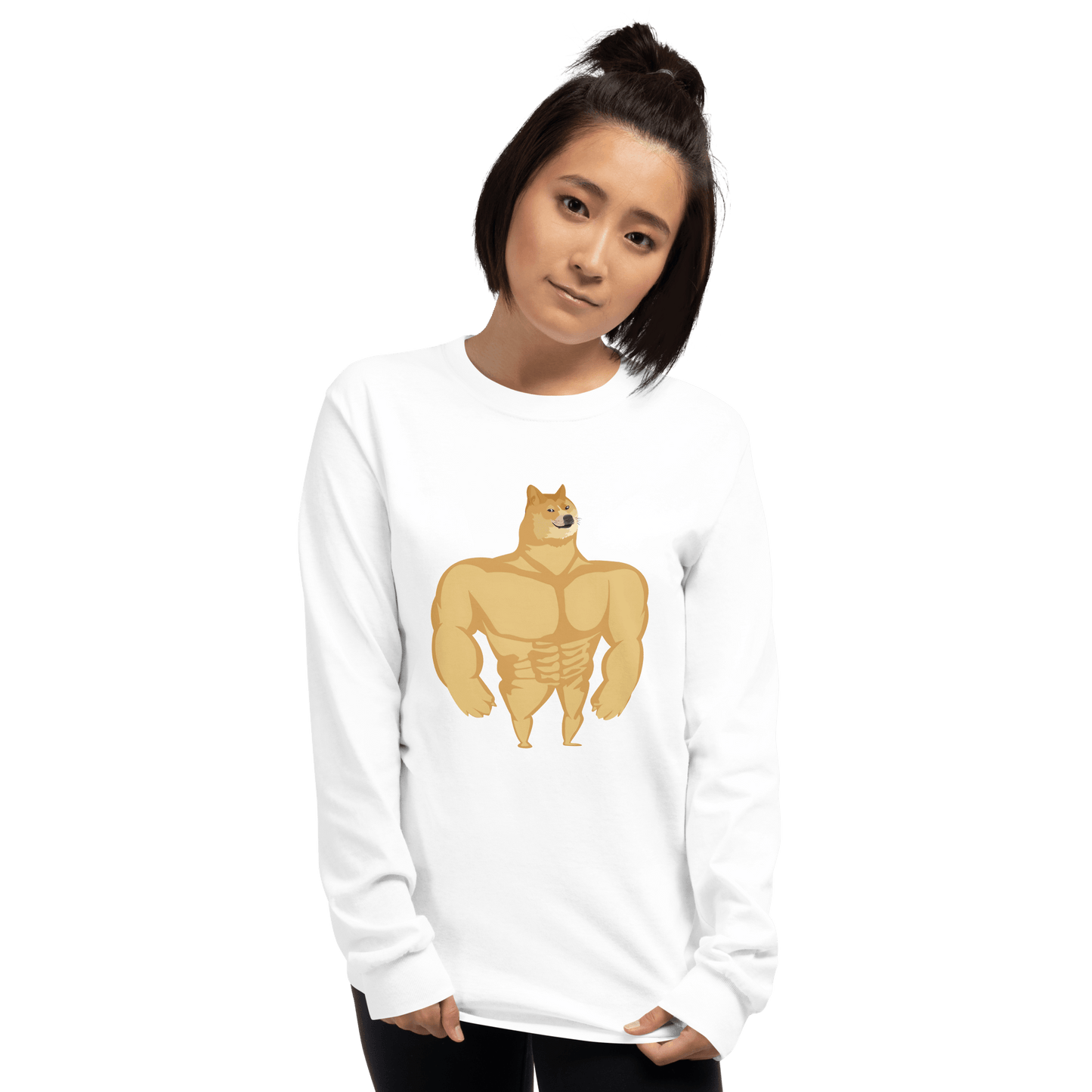 Doge Long Sleeve T-Shirt Meme - Sport Grey | Shirtposting