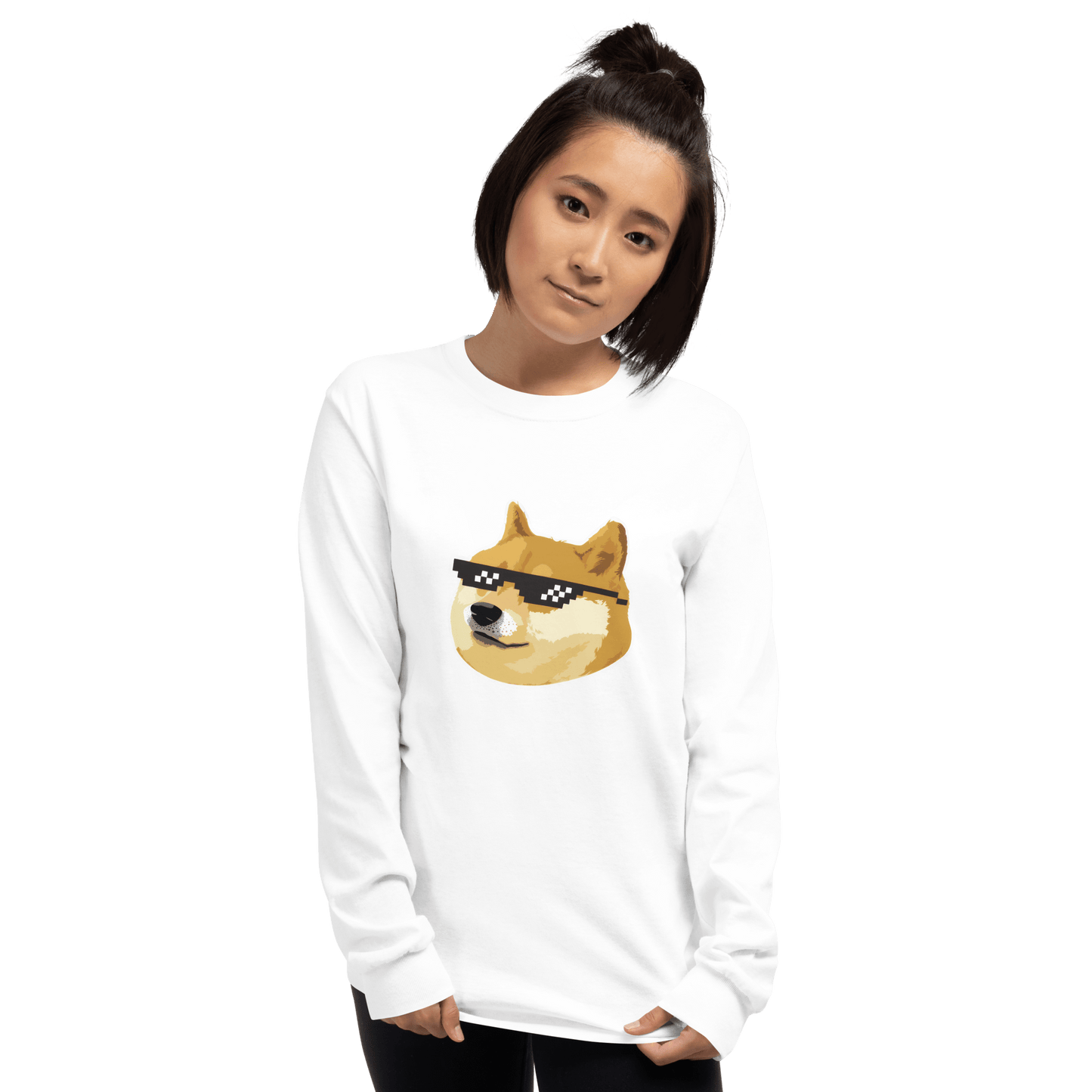 Doge Long Sleeve T-Shirt Meme - Sport Grey | Shirtposting
