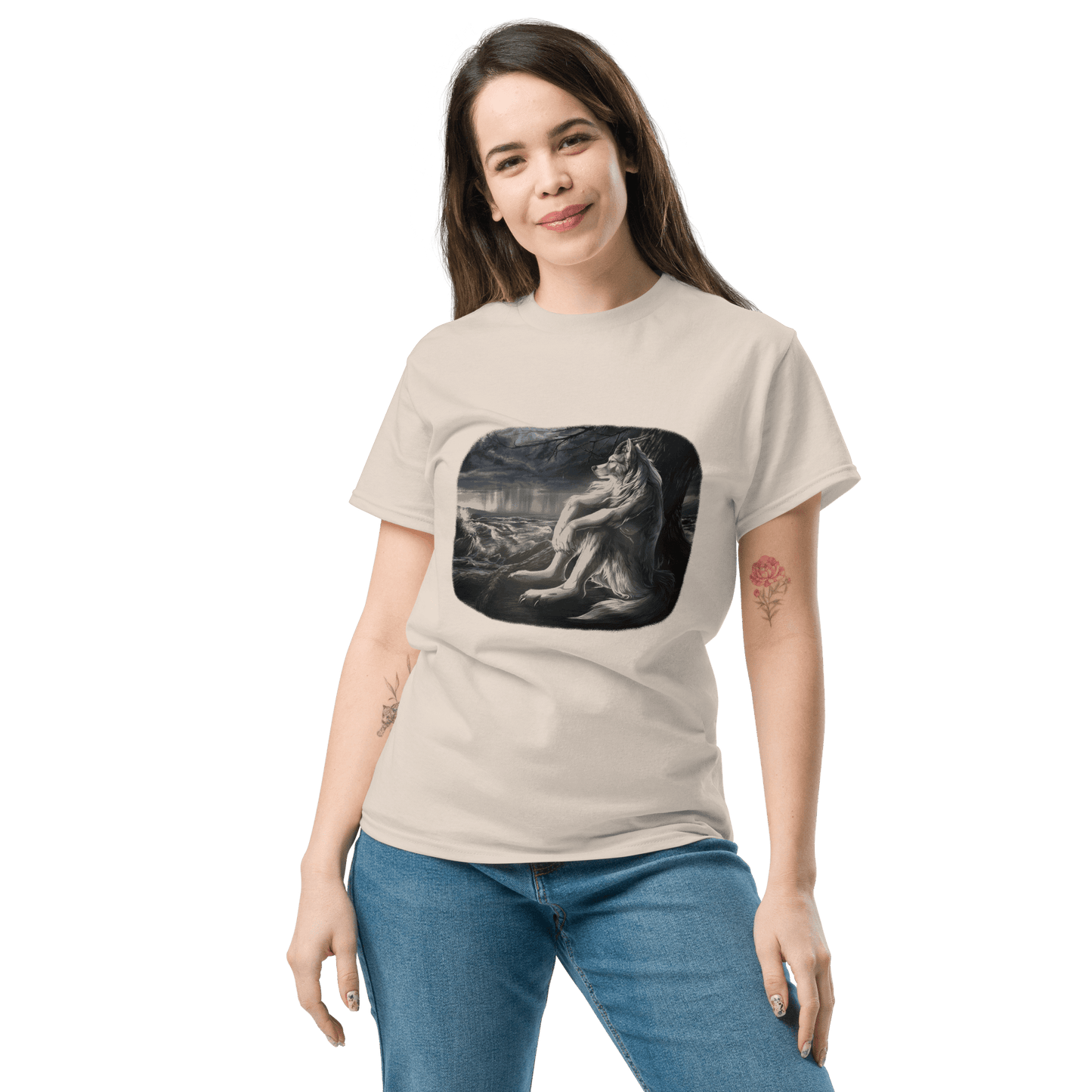 Sigma Wolf Classic T-Shirt Meme - Ash | Shirtposting