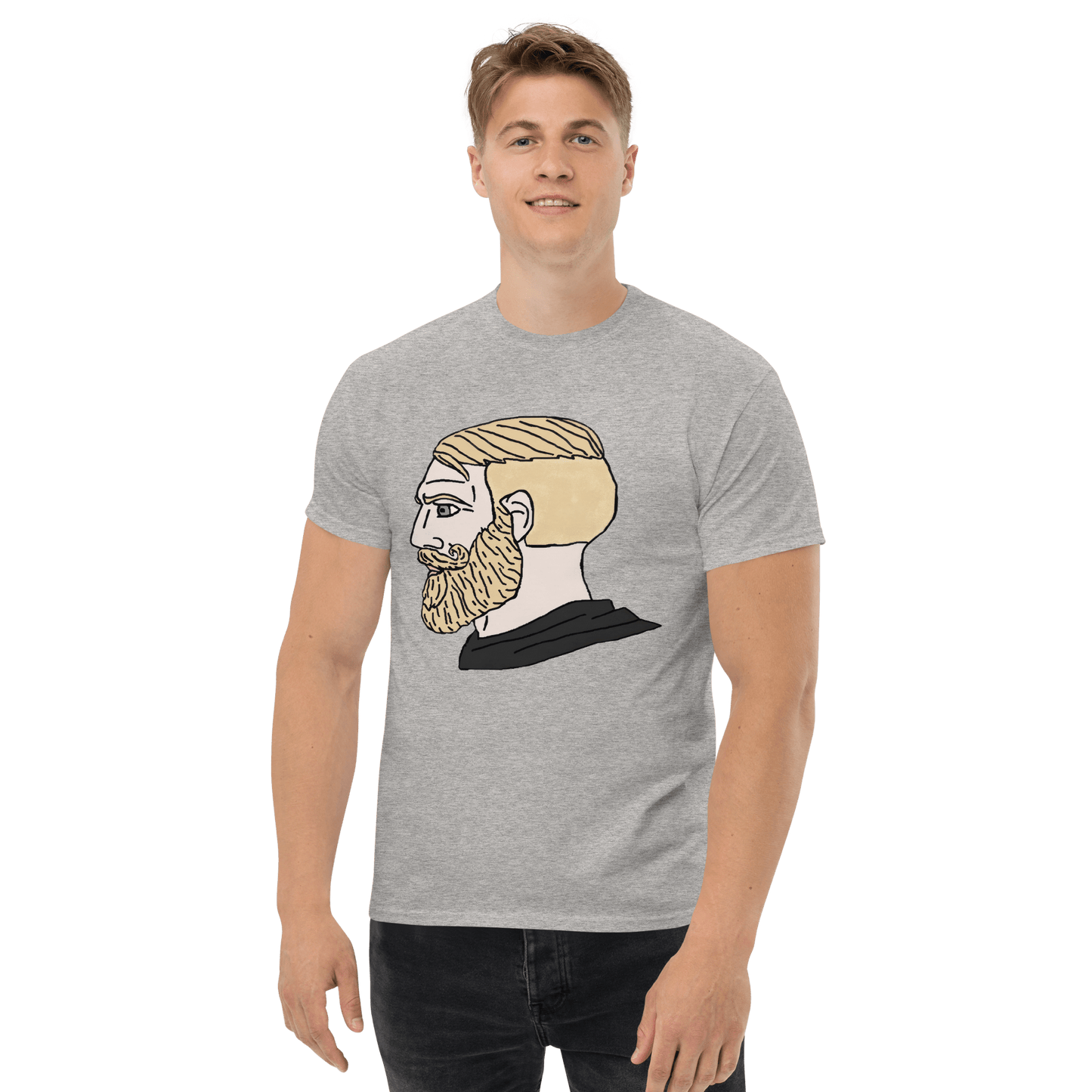 AuthRight Wojak Meme Classic T-Shirt Meme - Military Green | Shirtposting