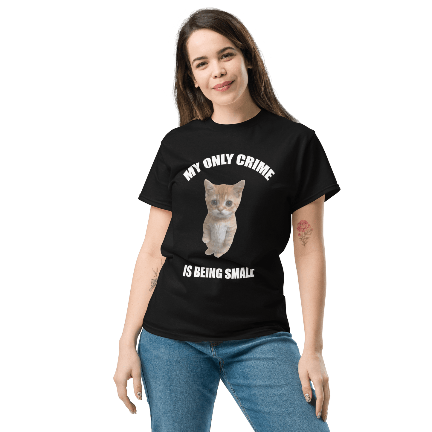 Being Small Classic T-Shirt Meme - White | Shirtposting