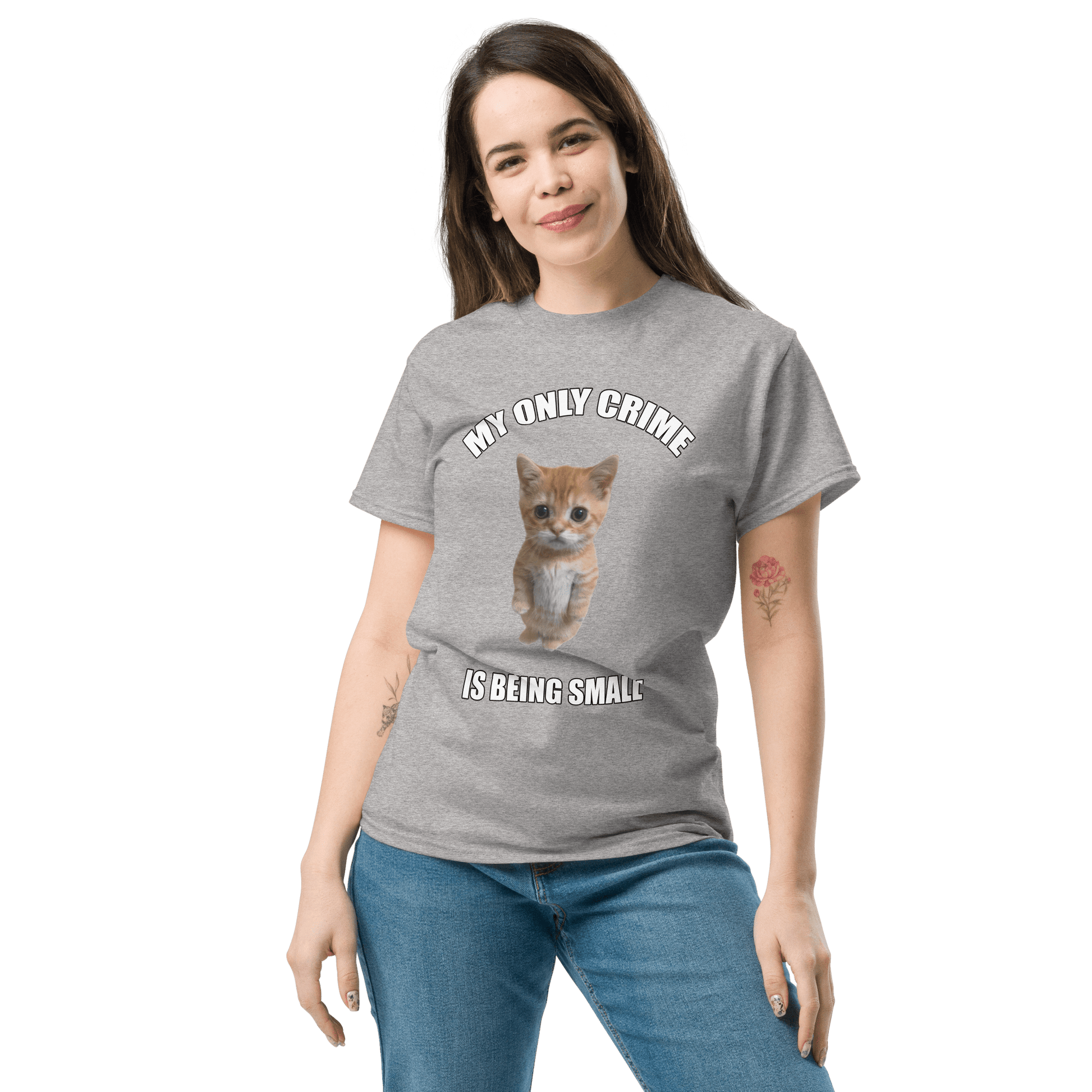 Being Small Classic T-Shirt Meme - White | Shirtposting