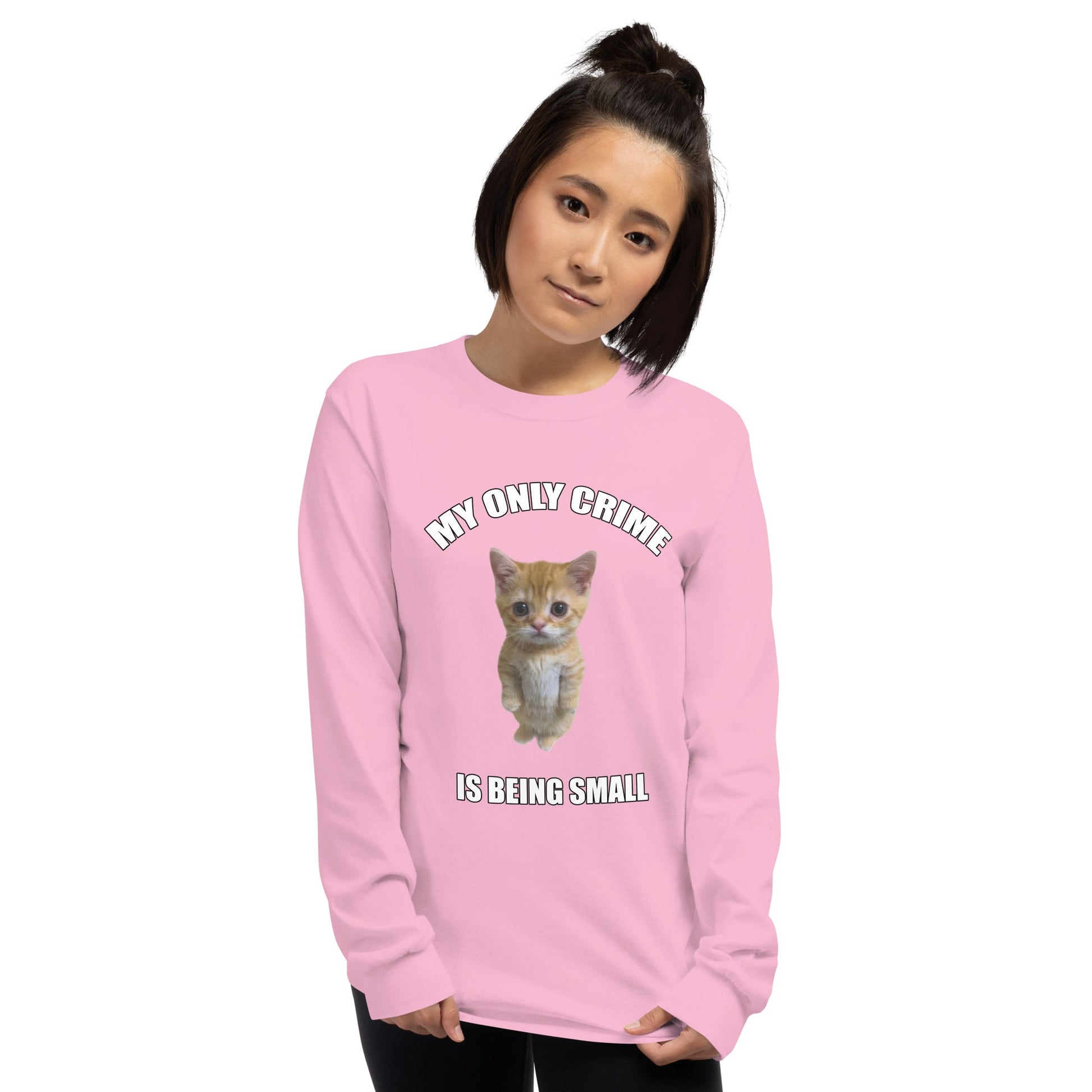 Being Small Long Sleeve T-Shirt Meme - Ash | Shirtposting