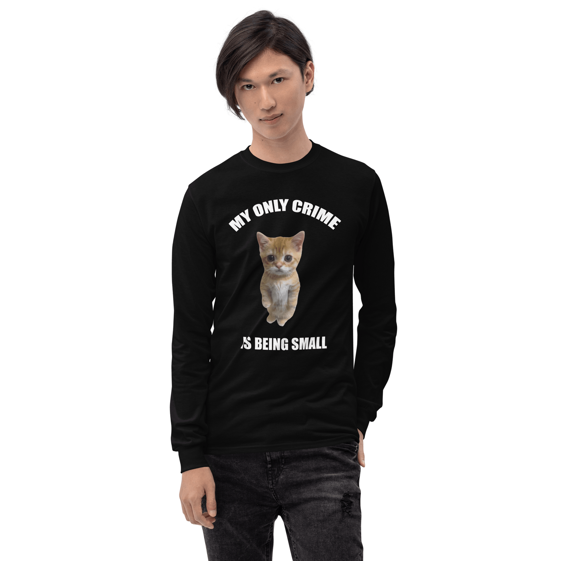 Being Small Long Sleeve T-Shirt Meme - Sport Grey | Shirtposting