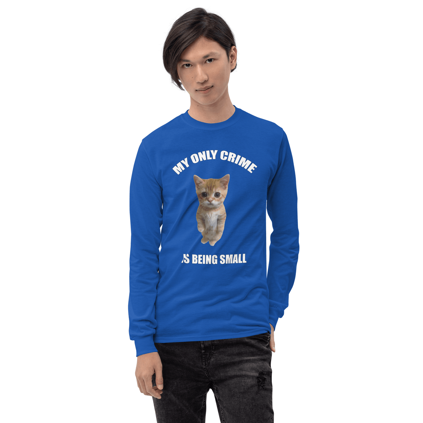 Being Small Long Sleeve T-Shirt Meme - Sport Grey | Shirtposting