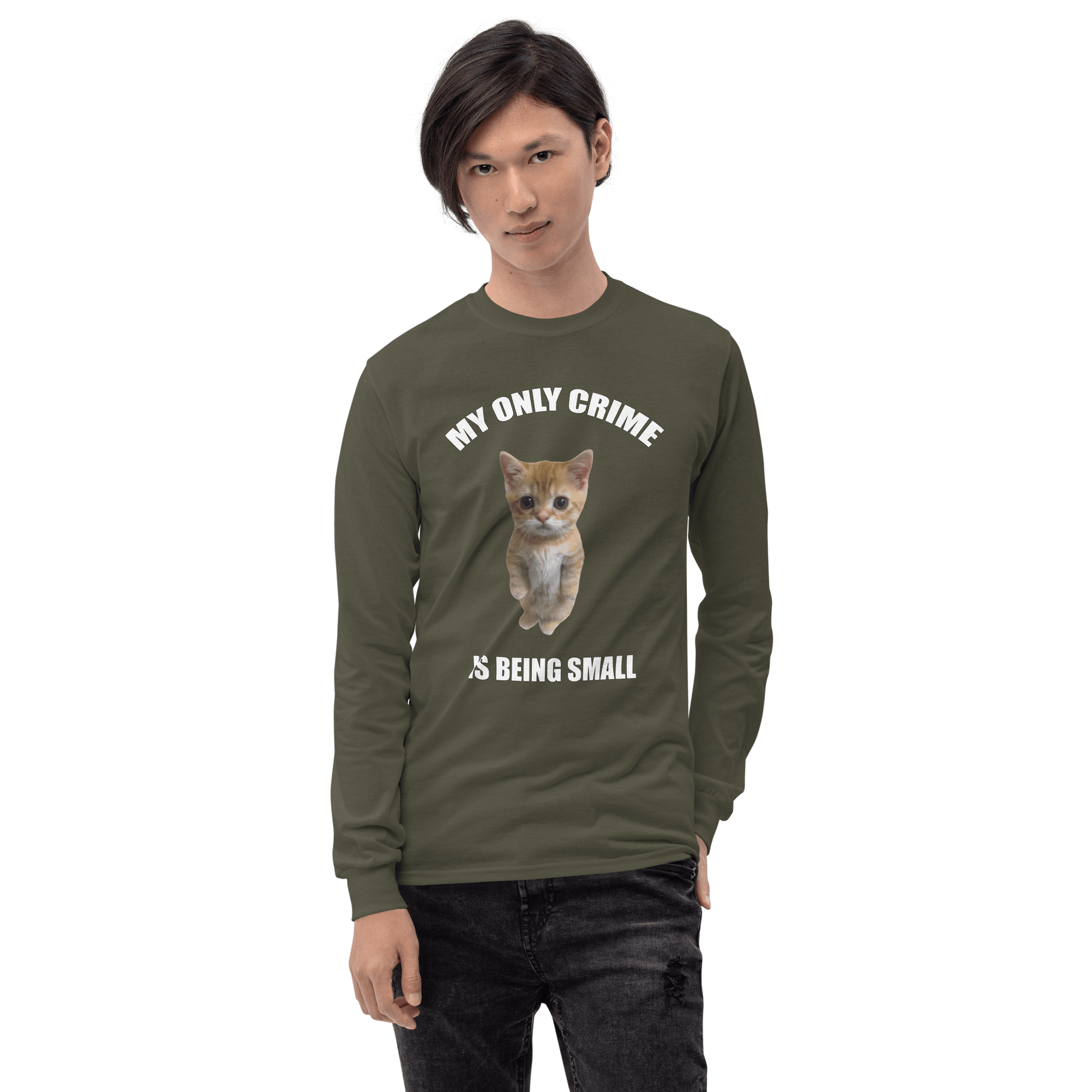 Being Small Long Sleeve T-Shirt Meme - Sport Grey | Shirtposting