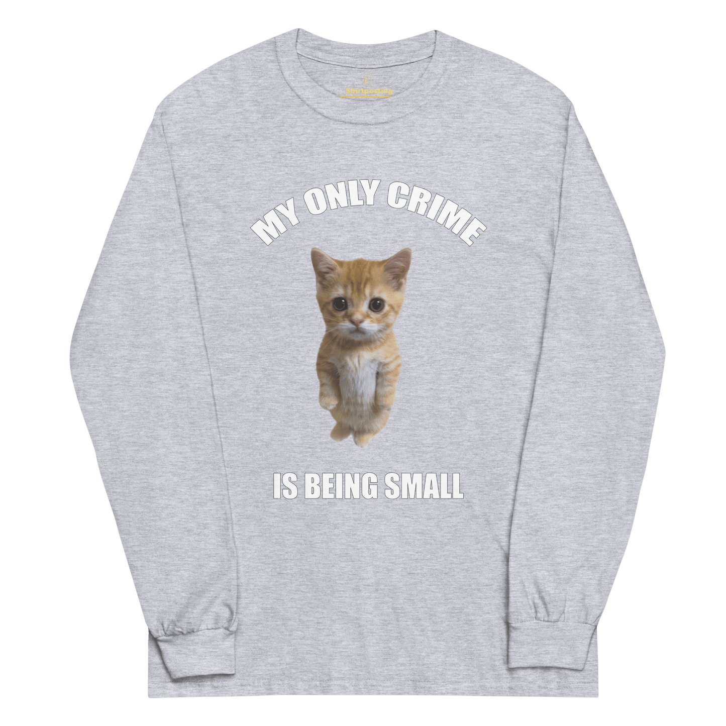 Being Small Long Sleeve T-Shirt Meme - Sport Grey | Shirtposting