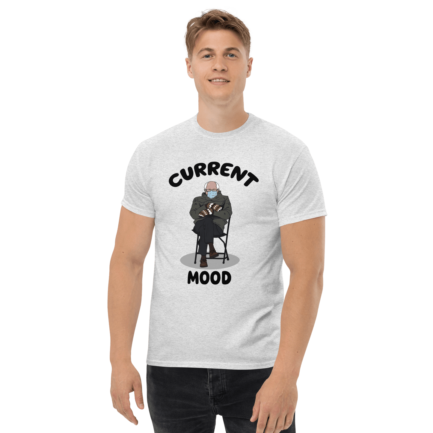 Bernie Mittens Classic T-Shirt Meme - Ash | Shirtposting