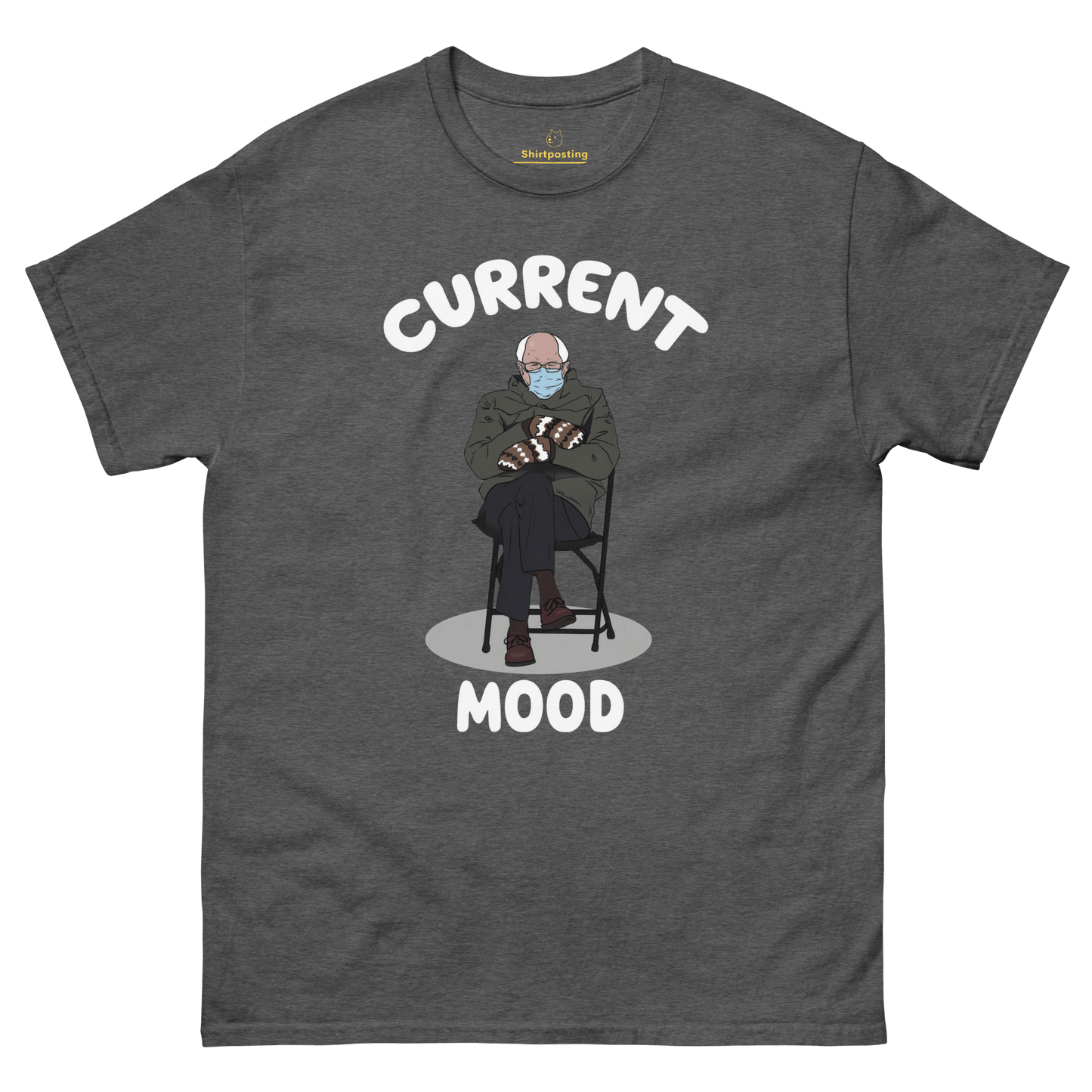 Bernie Mittens Classic T-Shirt Meme - Dark Heather | Shirtposting