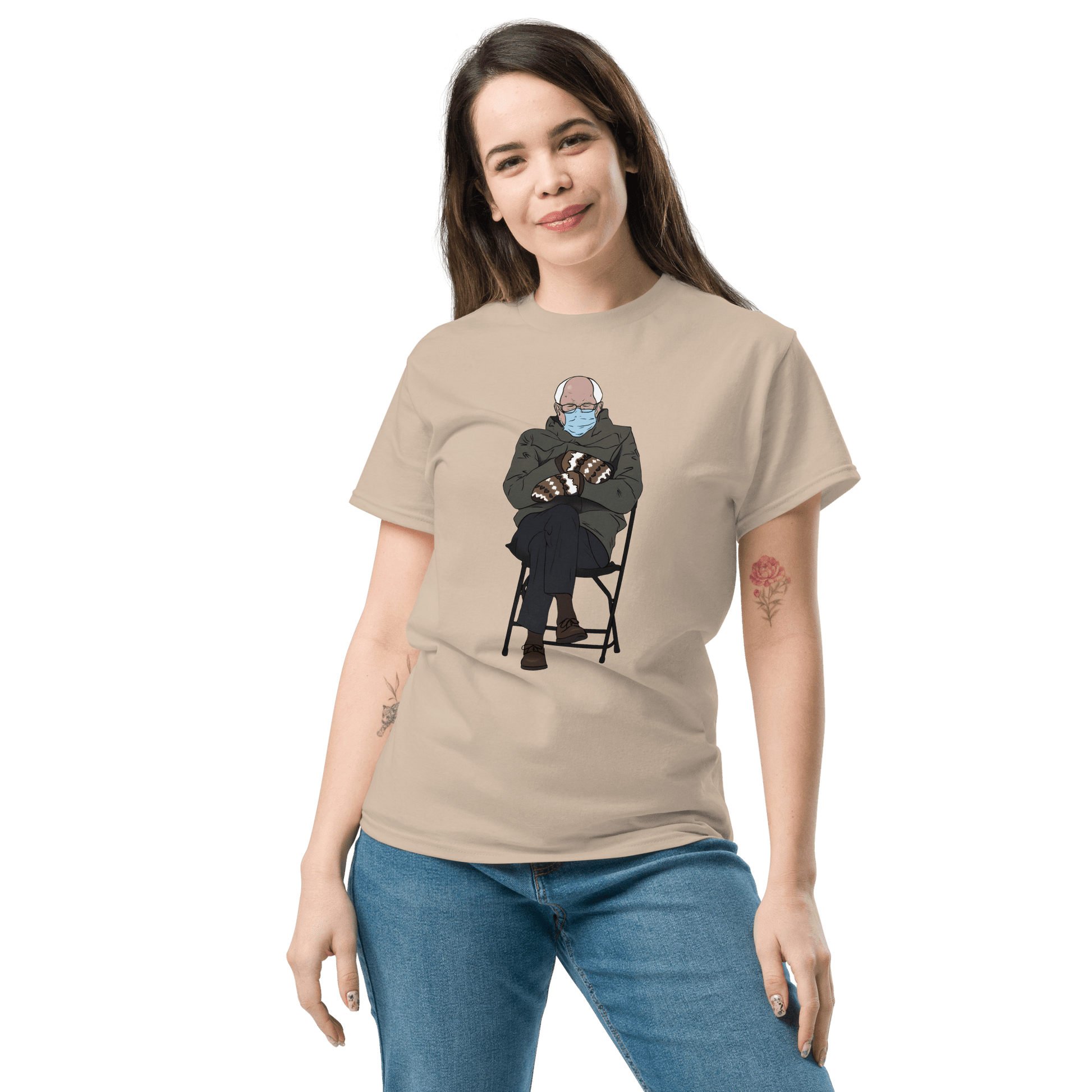 Bernie Mittens Classic T-Shirt Meme - Military Green | Shirtposting