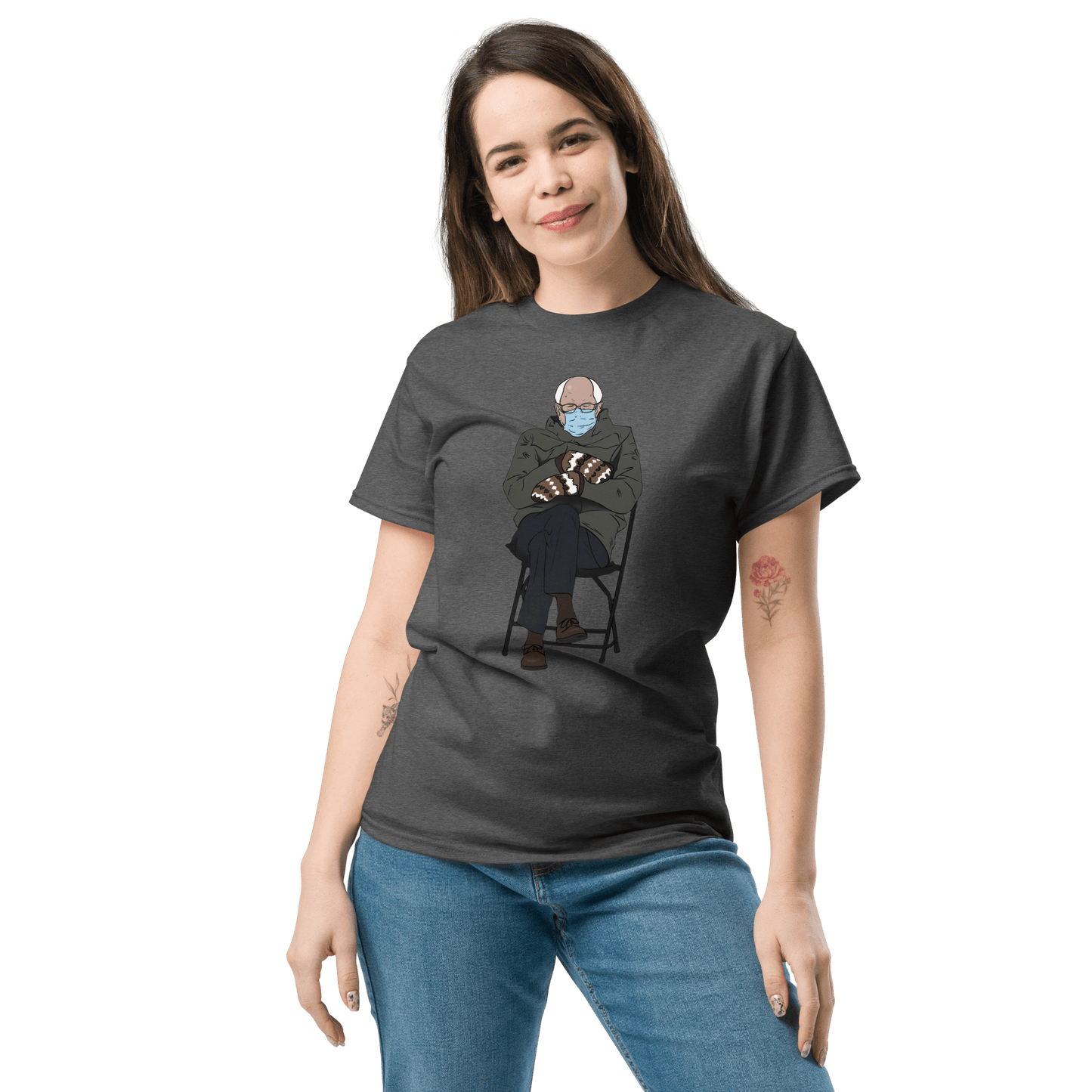Bernie Mittens Classic T-Shirt Meme - Royal | Shirtposting