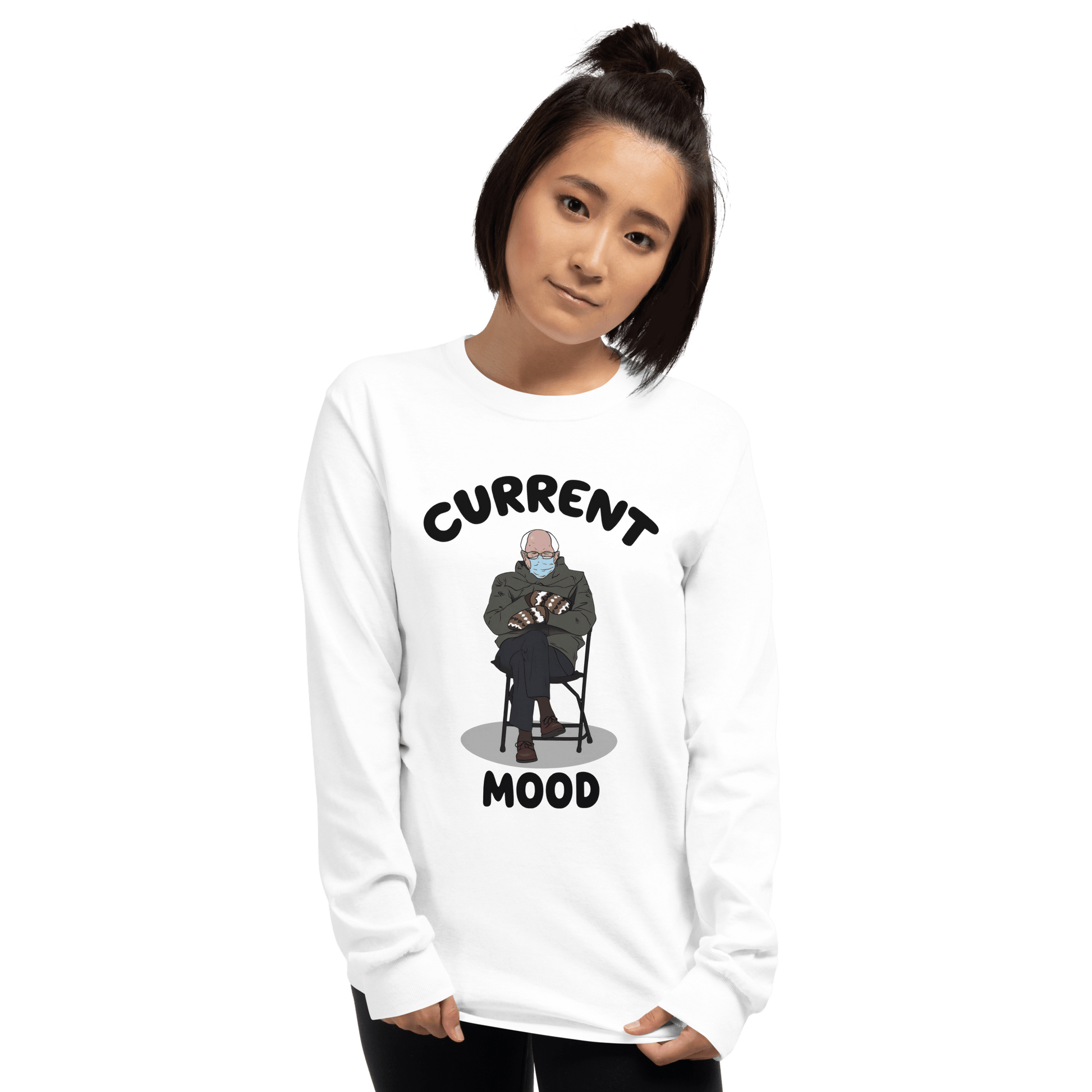 Bernie Mittens Long Sleeve T-Shirt Meme - Ash | Shirtposting