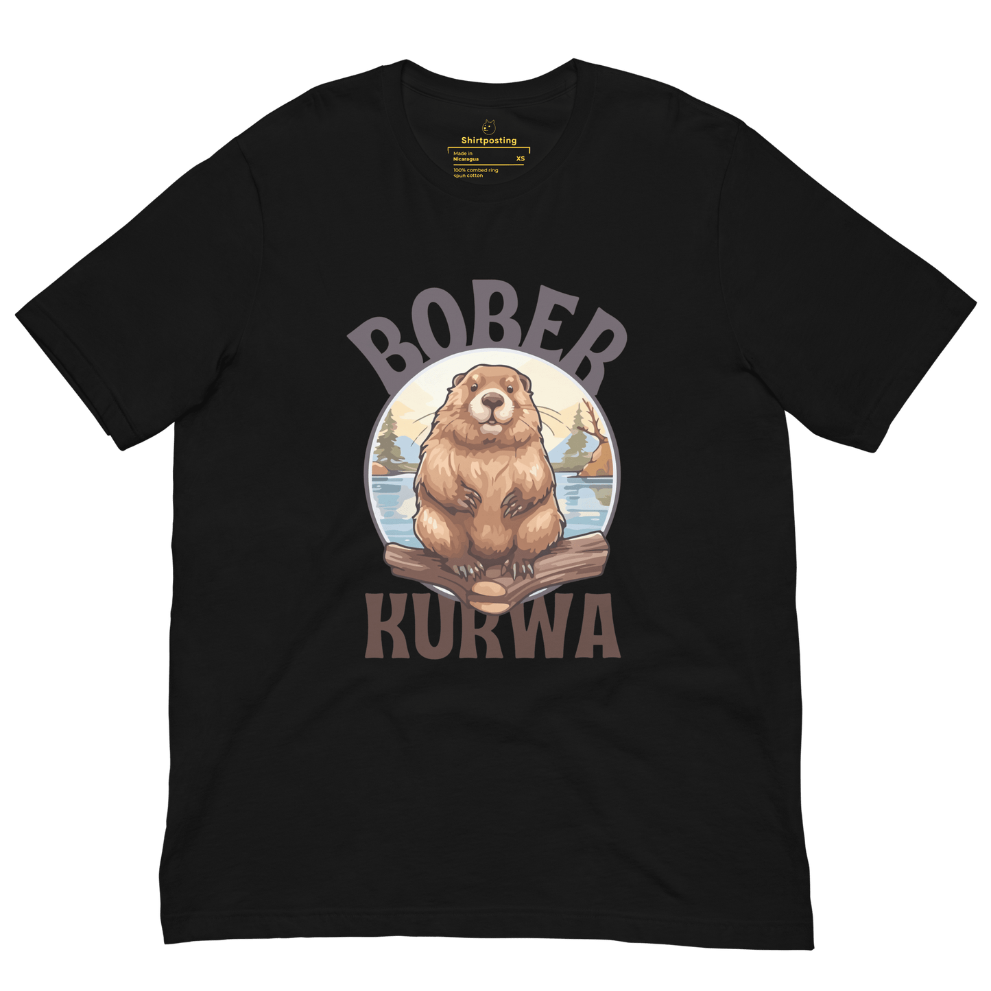 Bober Kurwa Classic T-Shirt Meme - Black | Shirtposting