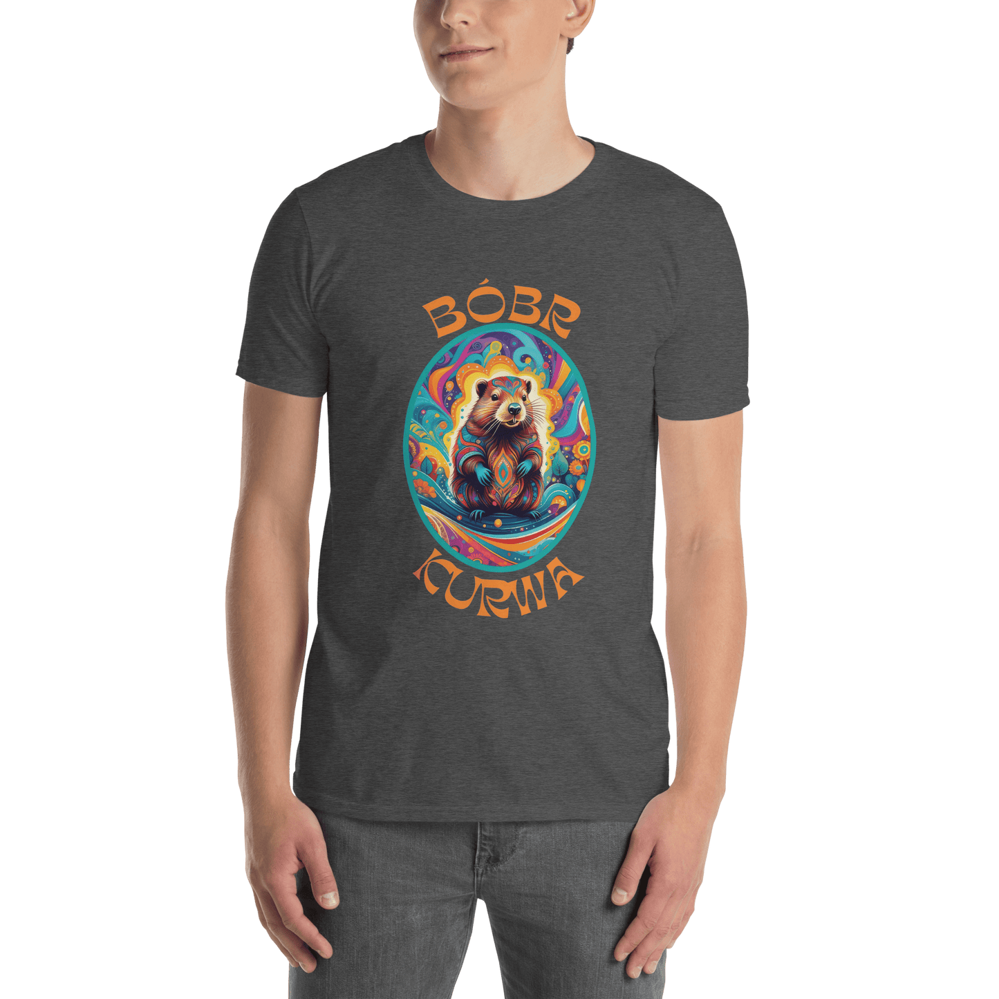 Bober Kurwa Classic T-Shirt Meme - Dark Heather Grey | Shirtposting