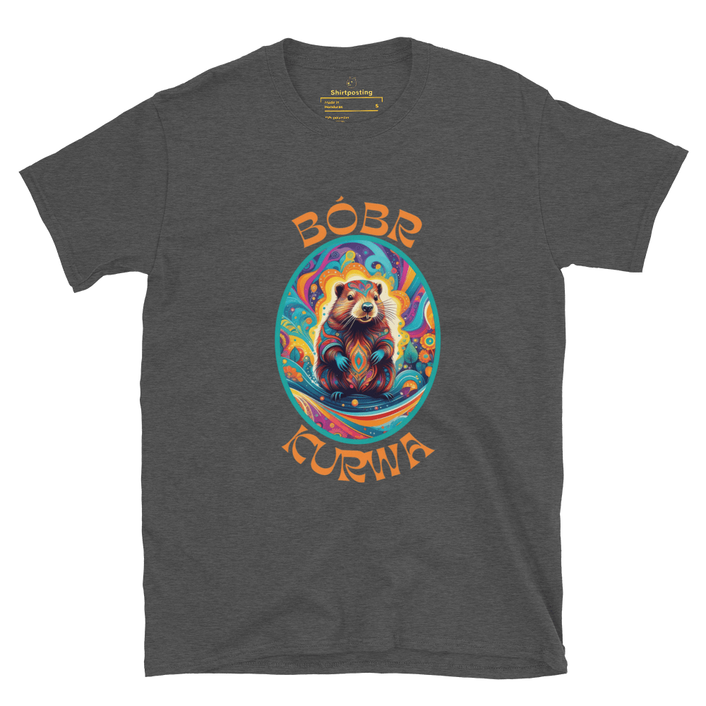 Bober Kurwa Classic T-Shirt Meme - Dark Heather Grey | Shirtposting