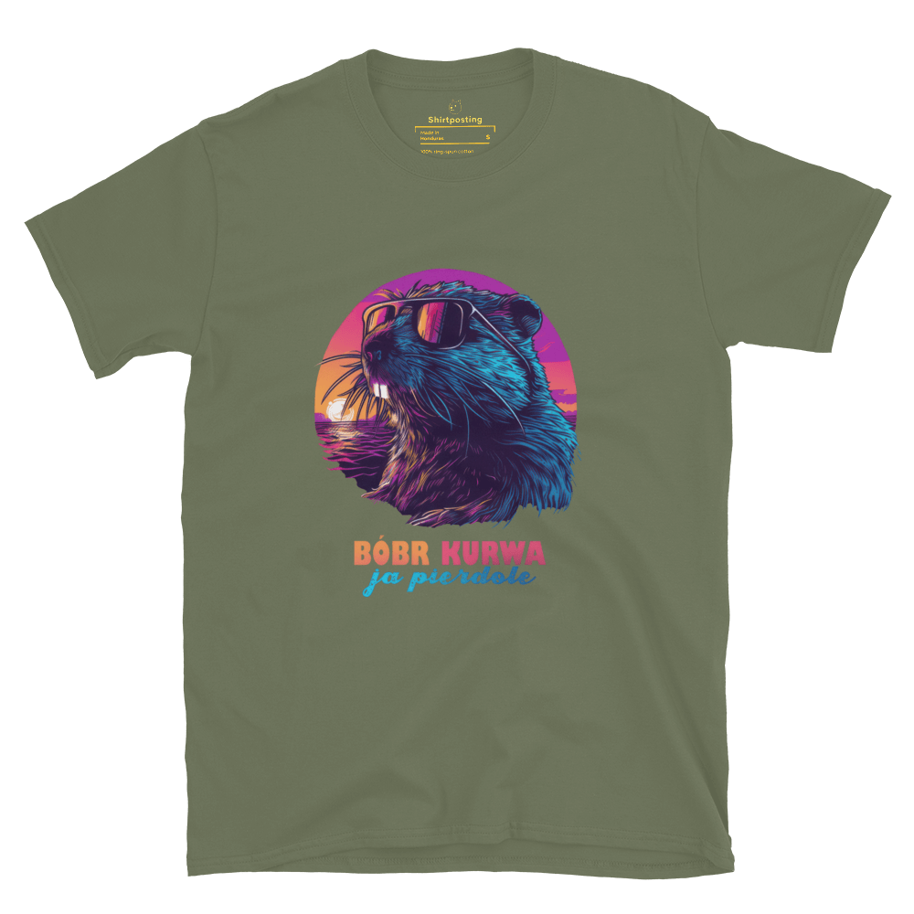 Bober Kurwa Classic T-Shirt Meme - Military Green | Shirtposting