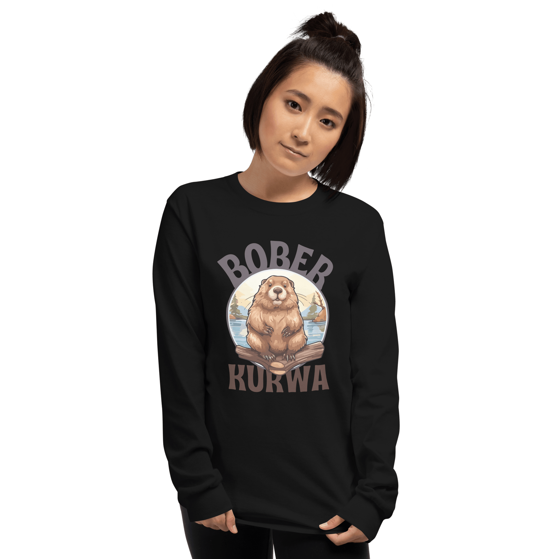 Bober Kurwa Long Sleeve T-Shirt Meme - Sport Grey | Shirtposting