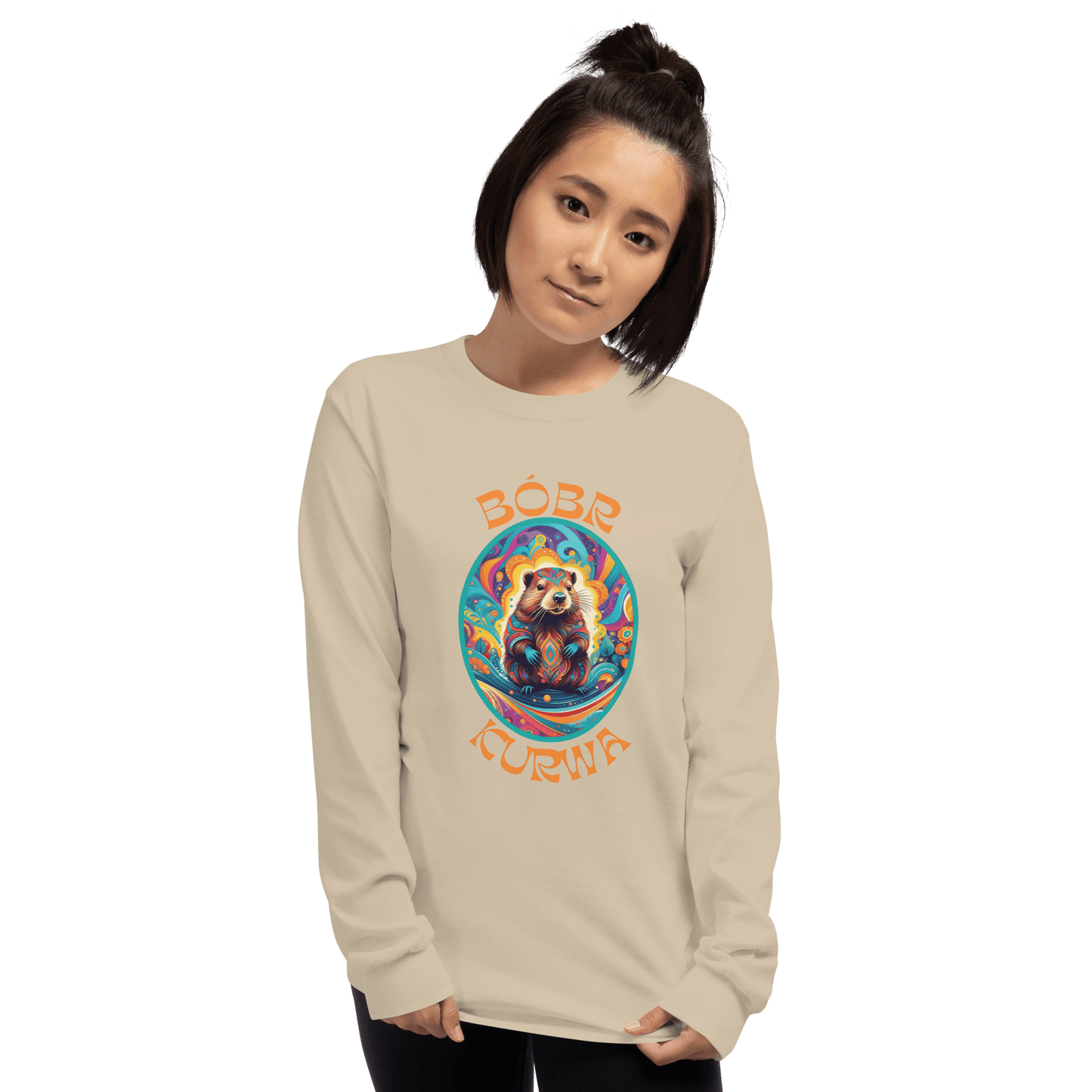 Bober Kurwa Long Sleeve T-Shirt Meme - Sport Grey | Shirtposting