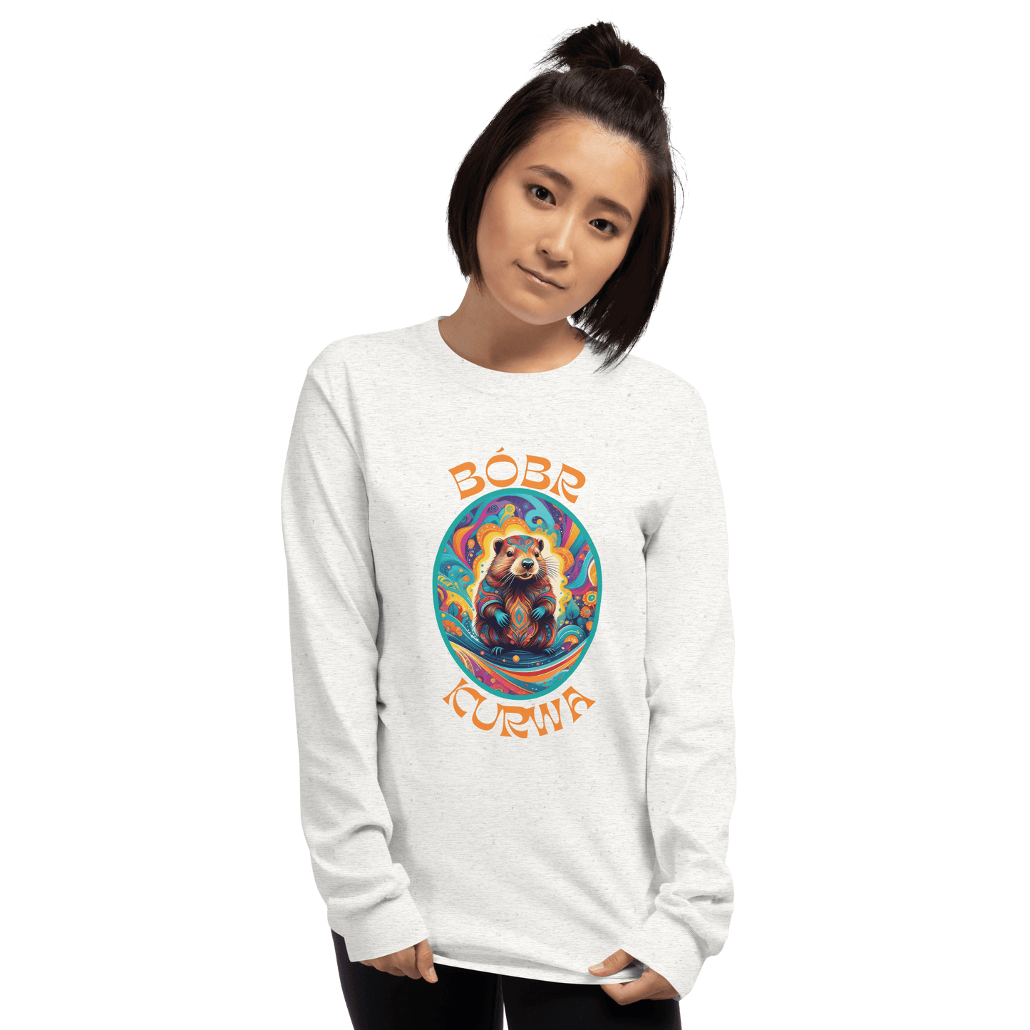 Bober Kurwa Long Sleeve T-Shirt Meme - Sport Grey | Shirtposting