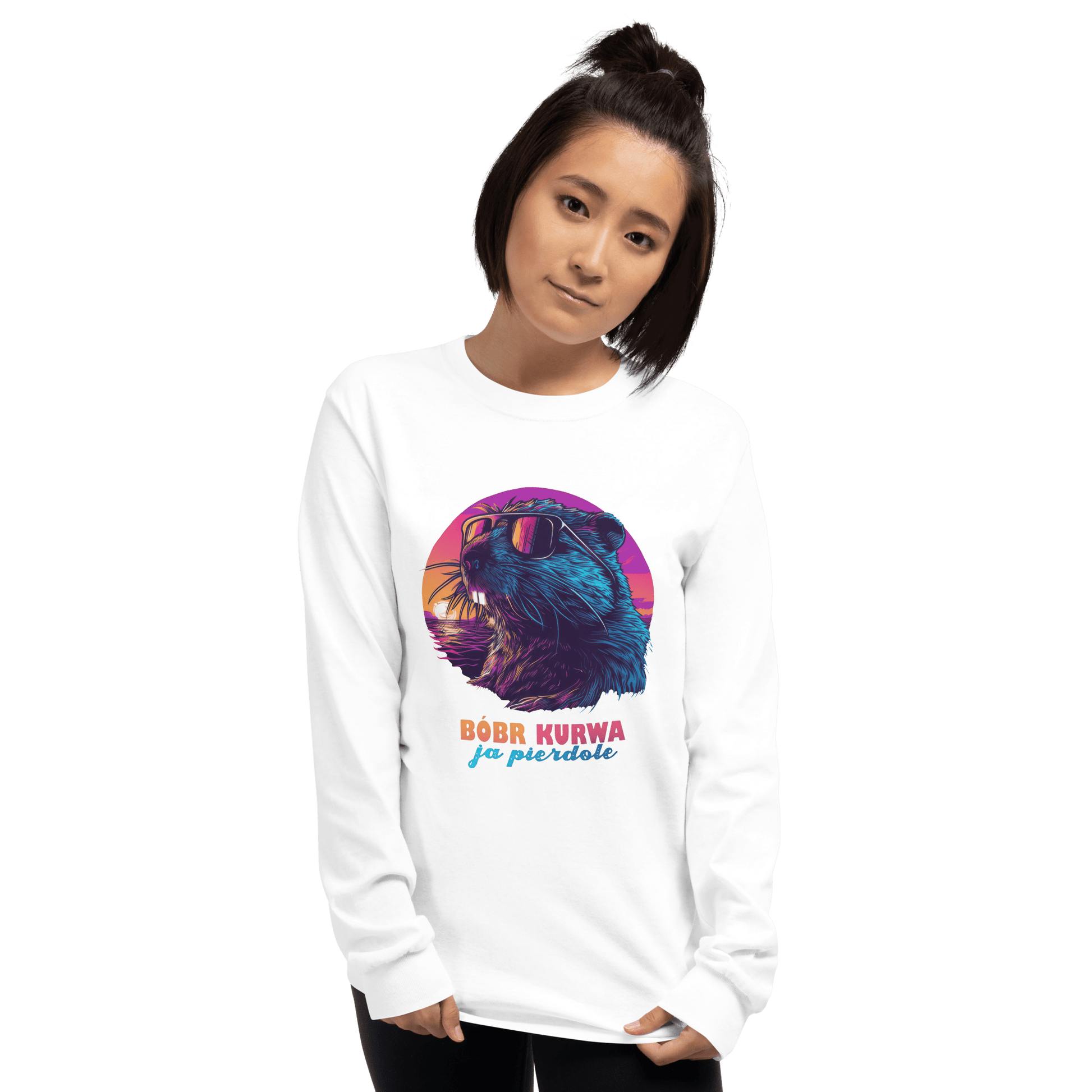 Bober Kurwa Long Sleeve T-Shirt Meme - Sport Grey | Shirtposting