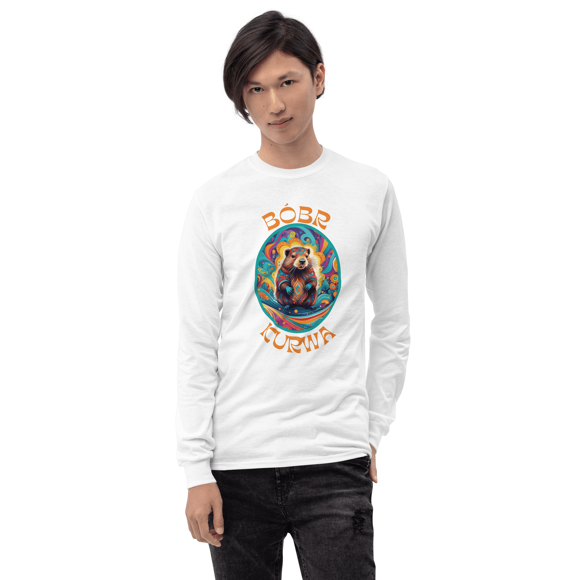 Bober Kurwa Long Sleeve T-Shirt Meme - Sport Grey | Shirtposting