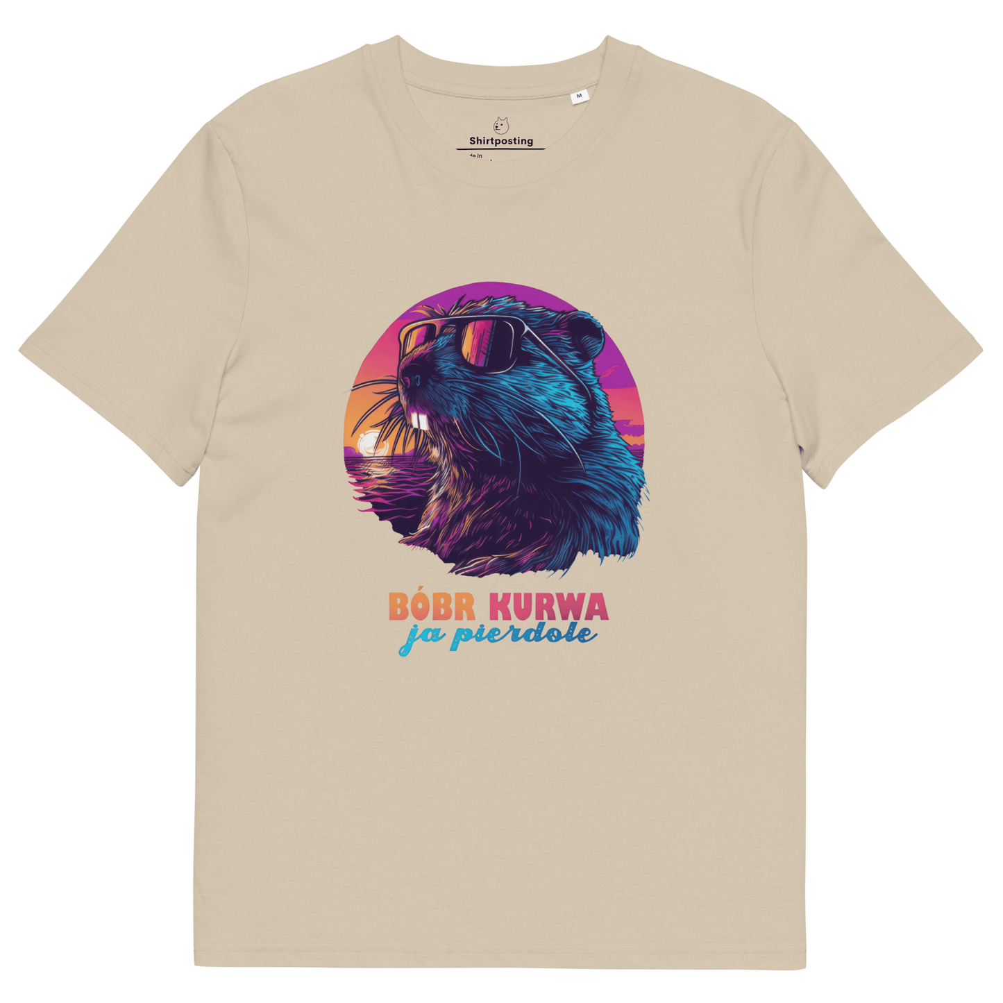 Bober Kurwa Premium Organic T-Shirt Meme - Desert Dust | Shirtposting