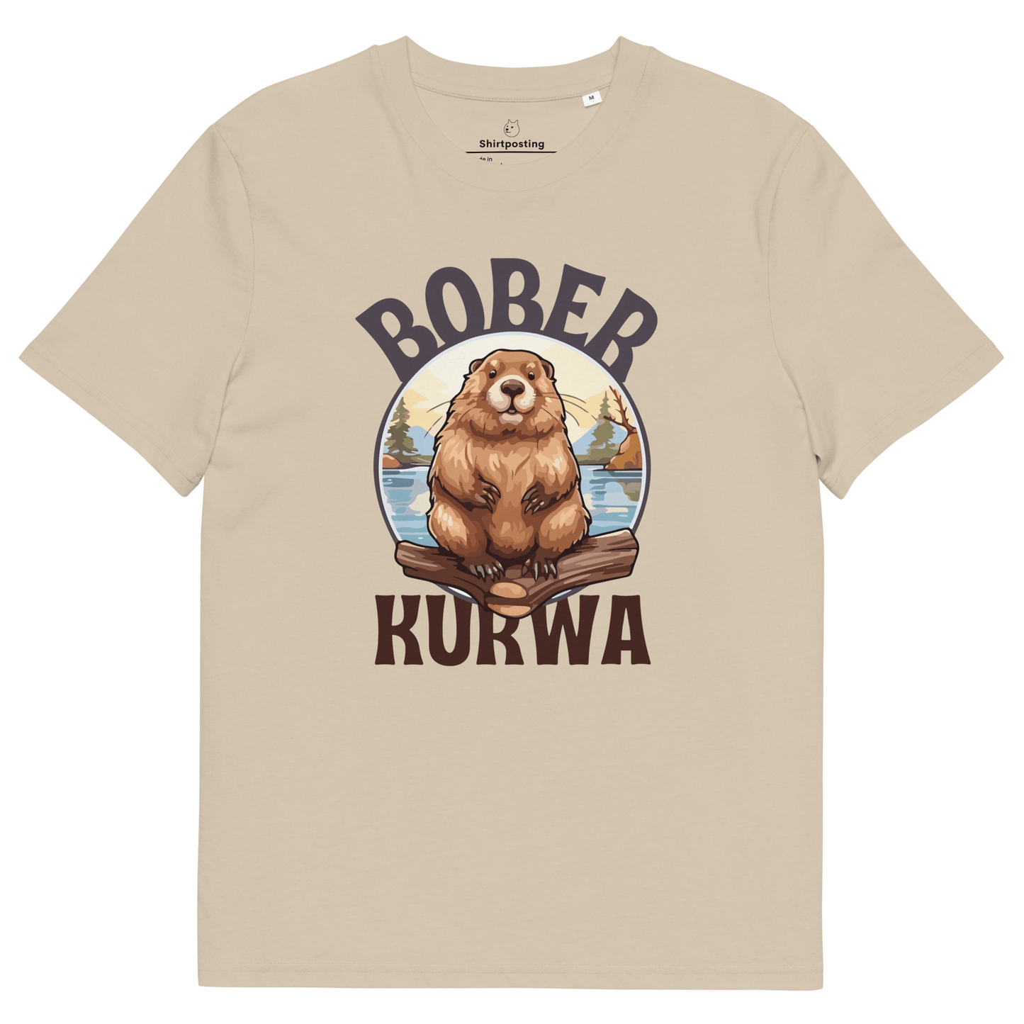 Bober Kurwa Premium Organic T-Shirt Meme - Desert Dust | Shirtposting