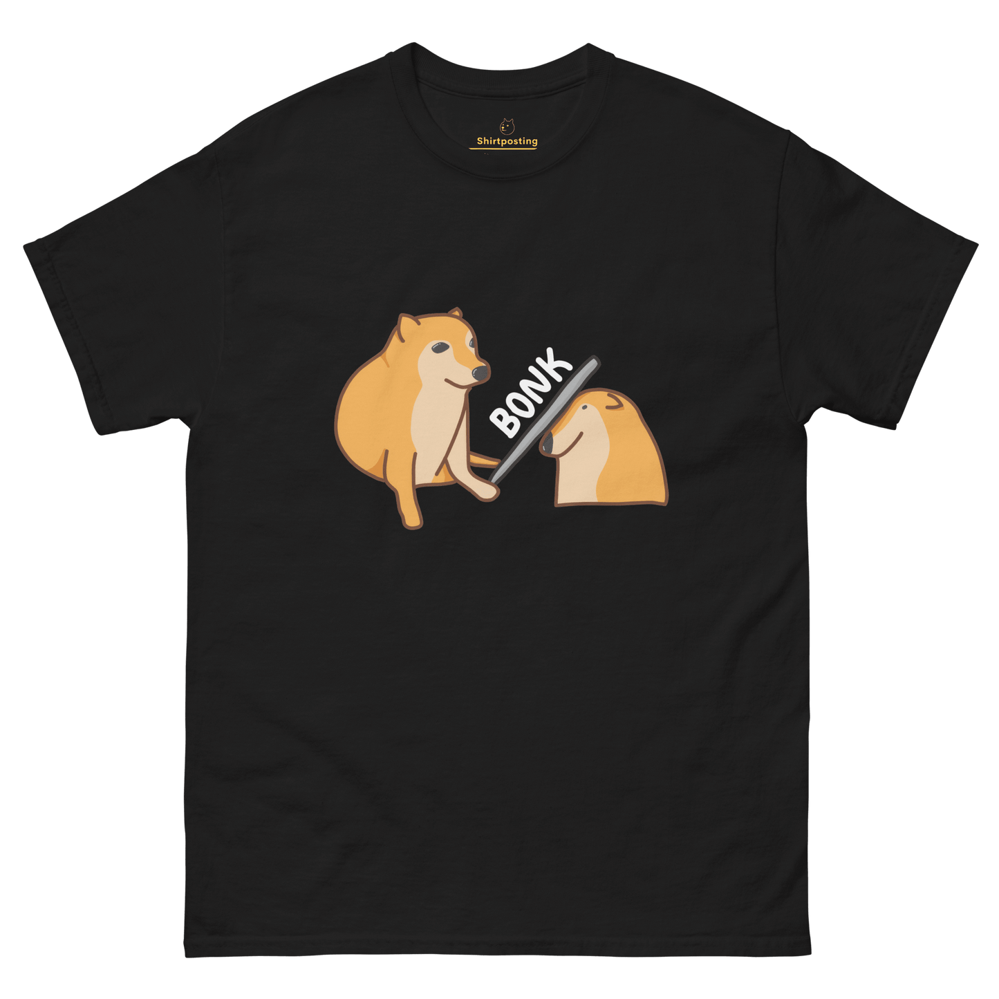 Bonk Classic T-Shirt Meme - Black | Shirtposting