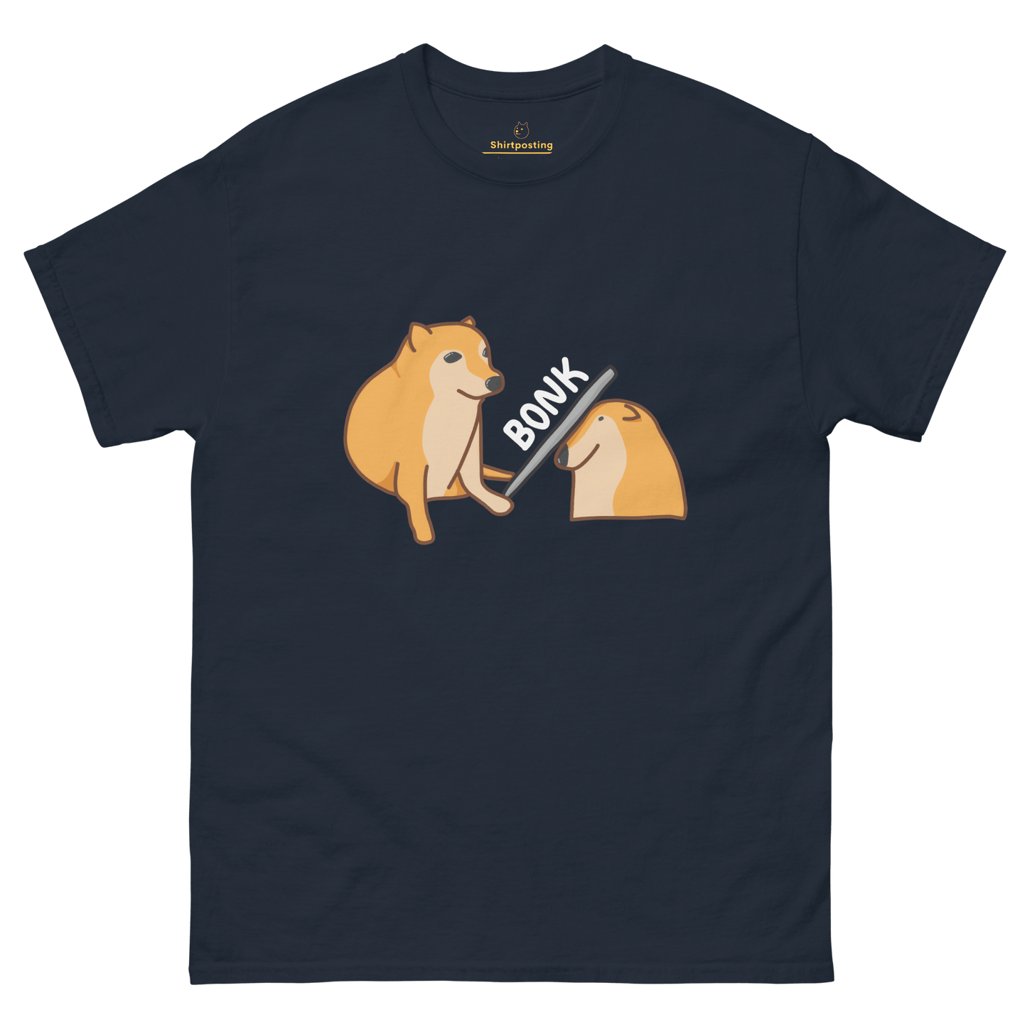 Bonk Classic T-Shirt Meme - Navy | Shirtposting