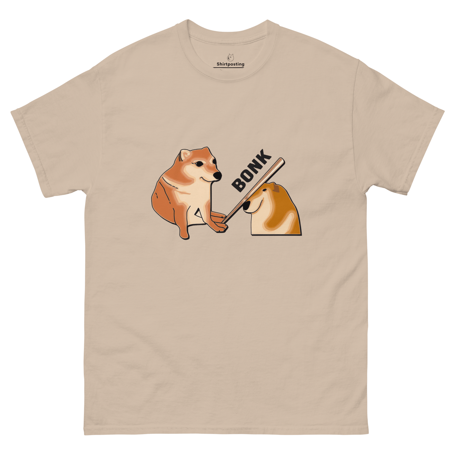 Bonk Classic T-Shirt Meme - Sand | Shirtposting