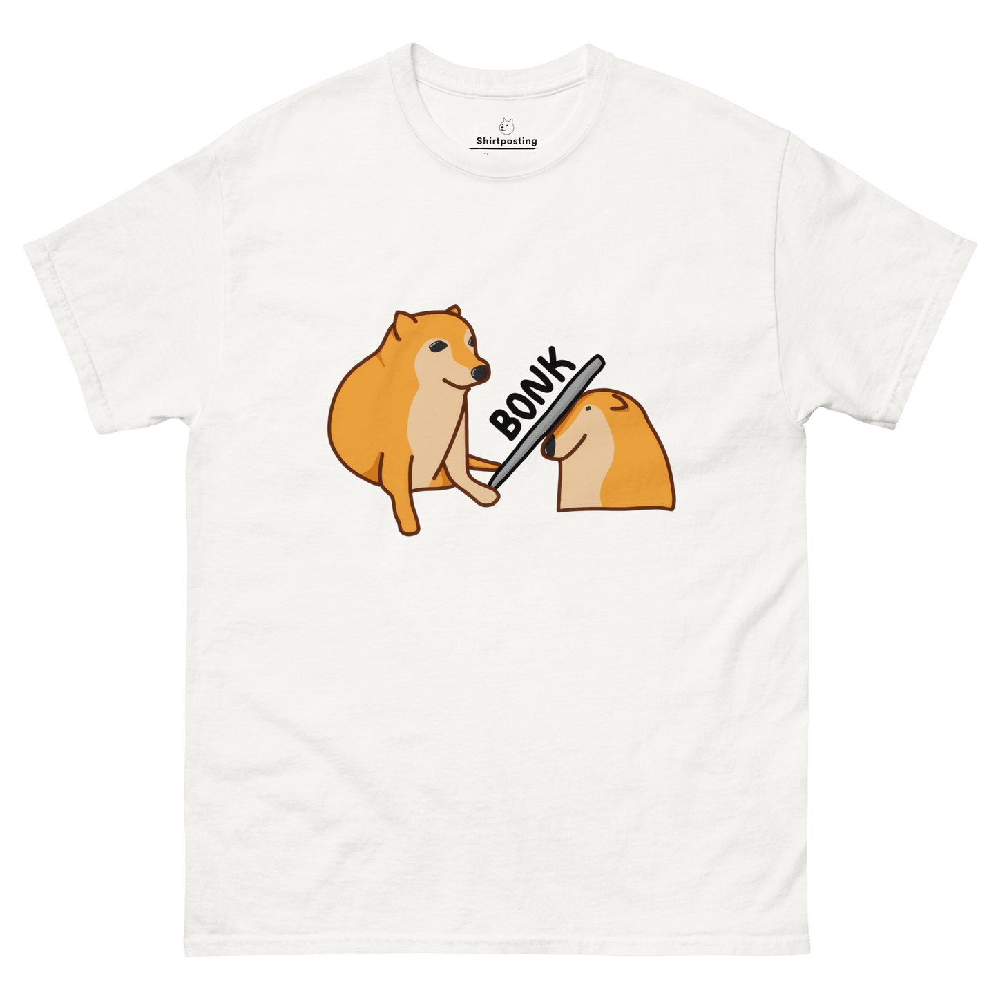 Bonk Classic T-Shirt Meme - White | Shirtposting