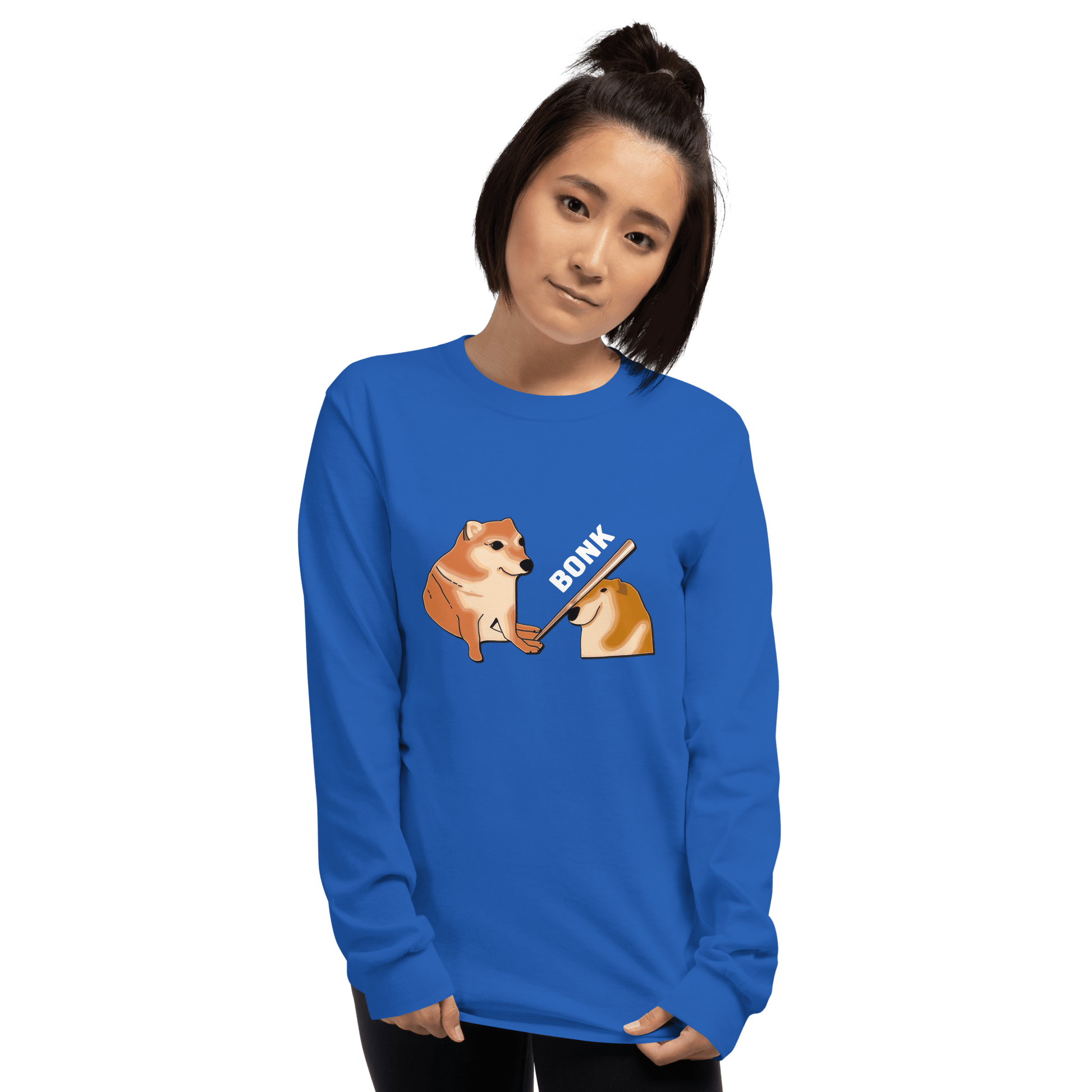 Bonk Long Sleeve T-Shirt Meme - Sport Grey | Shirtposting