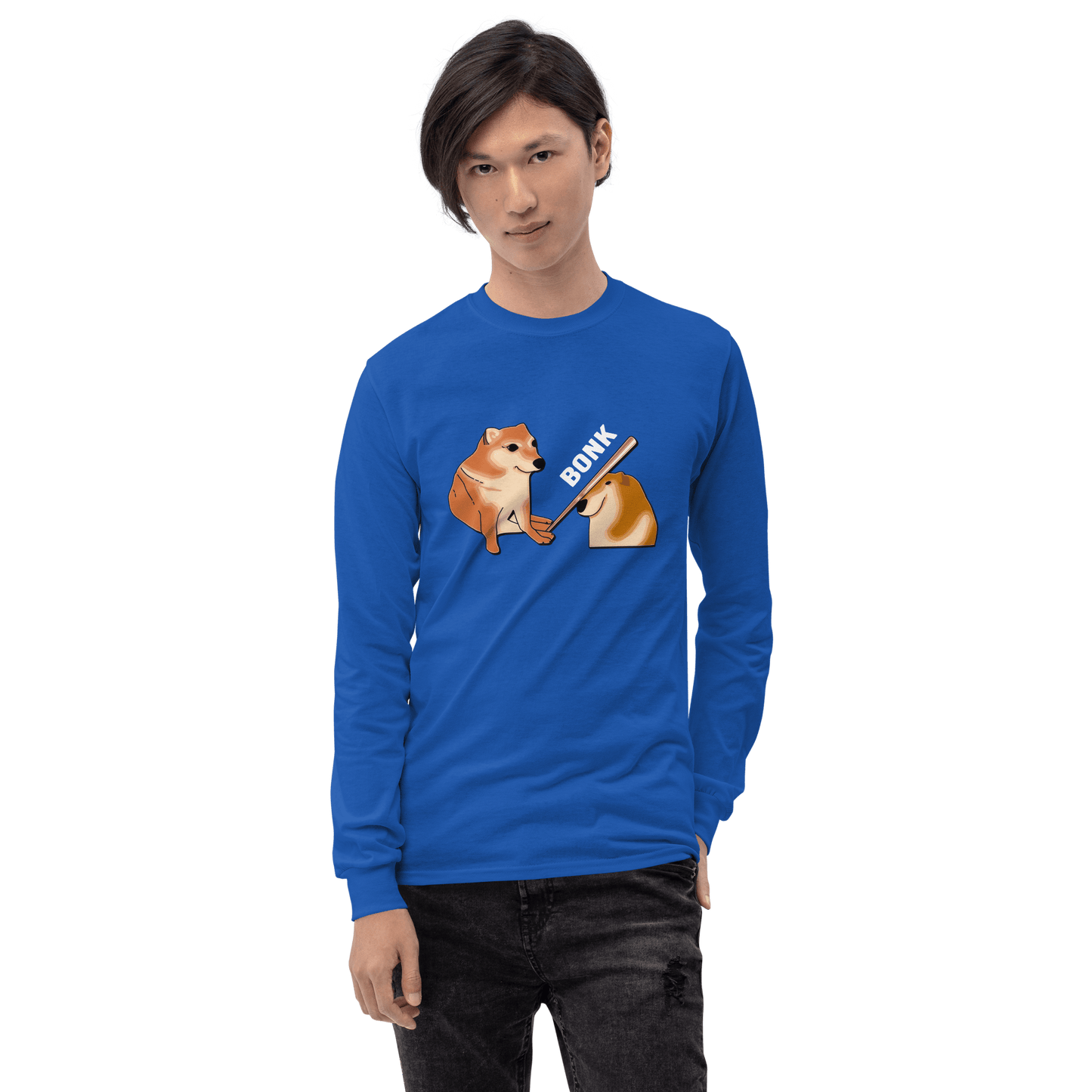 Bonk Long Sleeve T-Shirt Meme - Sport Grey | Shirtposting