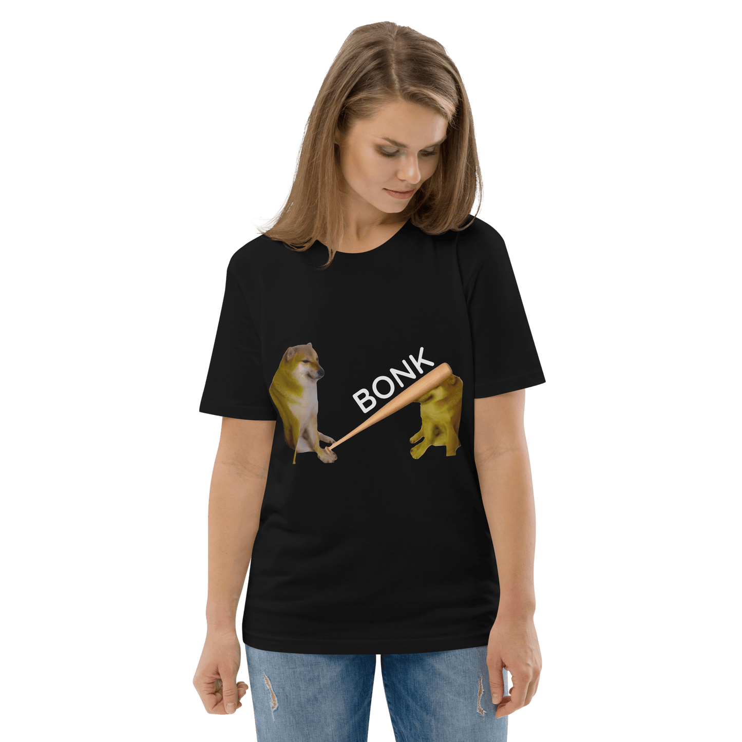 Bonk Premium Organic T-Shirt Meme - Black | Shirtposting