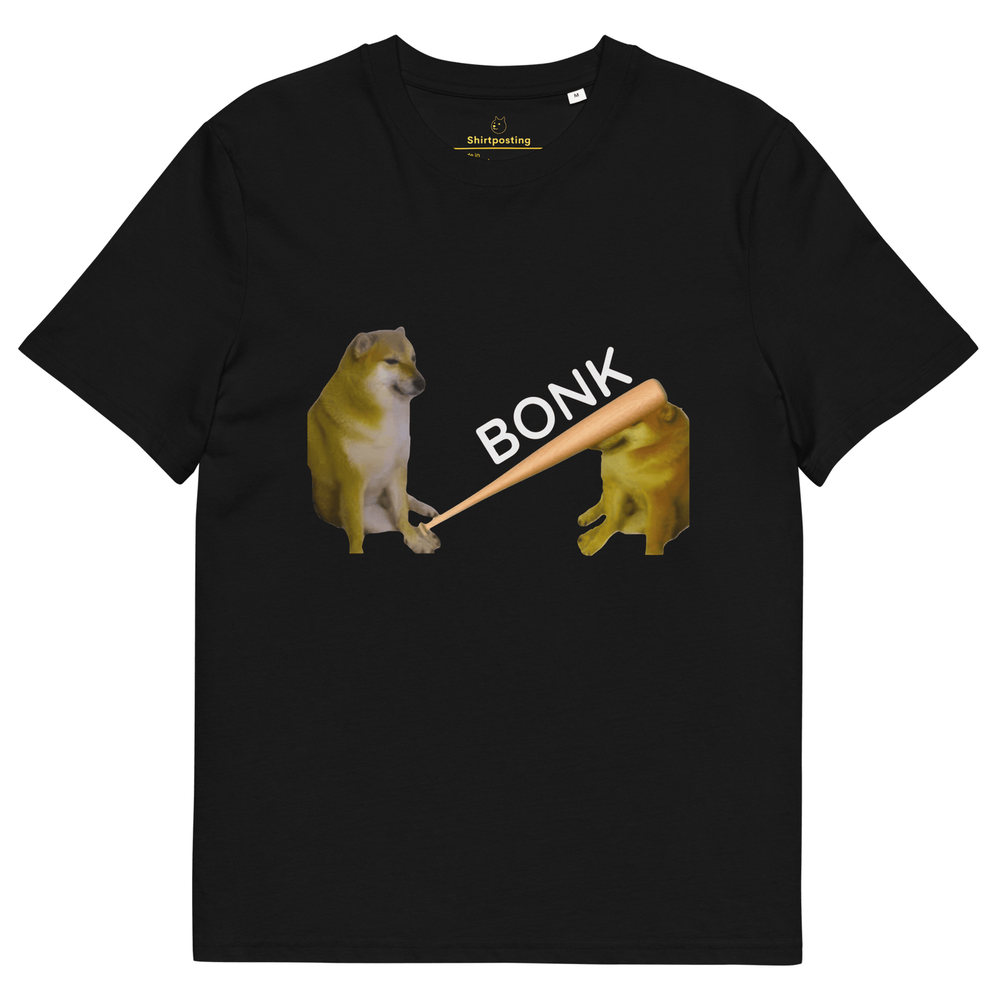 Bonk Premium Organic T-Shirt Meme - Black | Shirtposting
