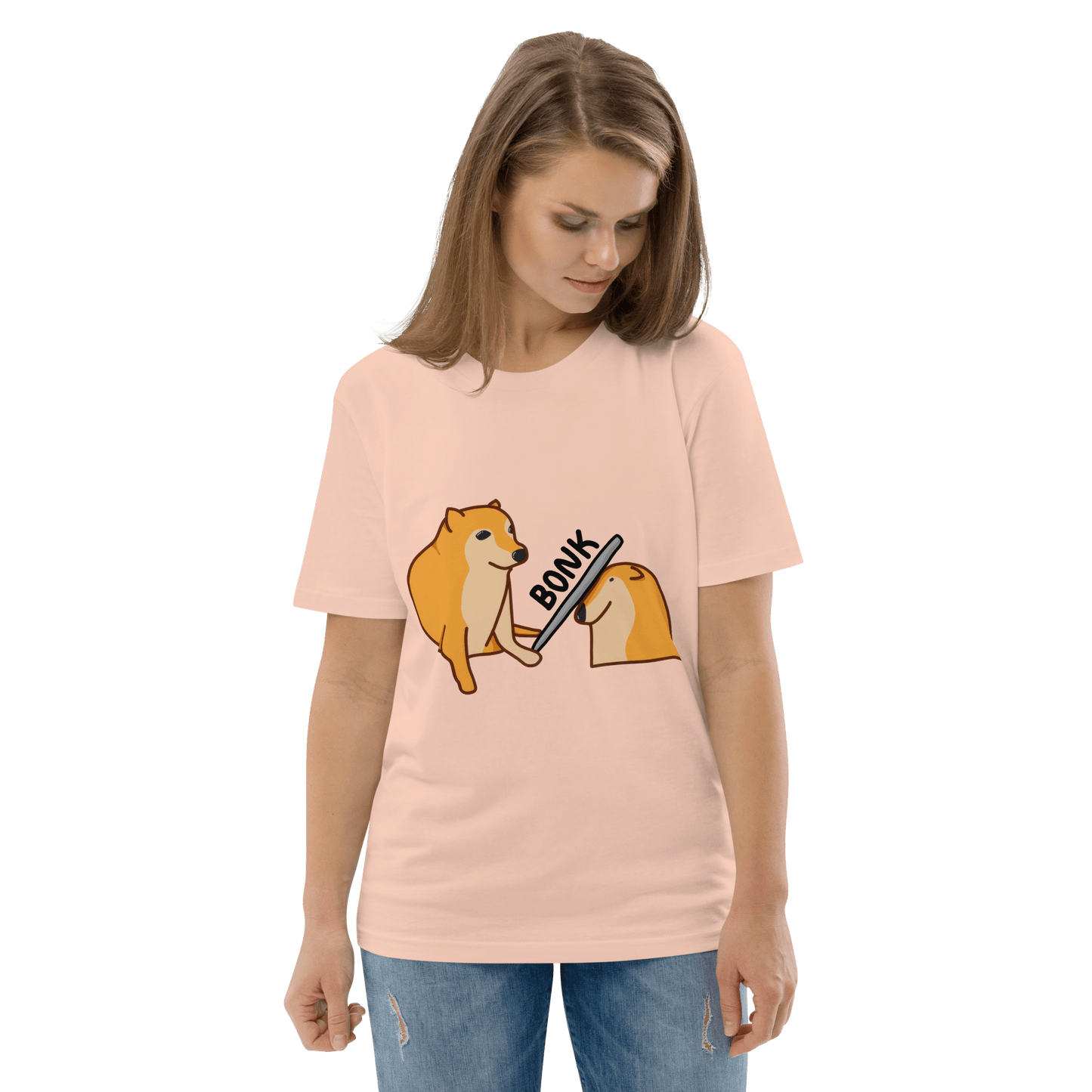 Bonk Premium Organic T-Shirt Meme - Cotton Pink | Shirtposting