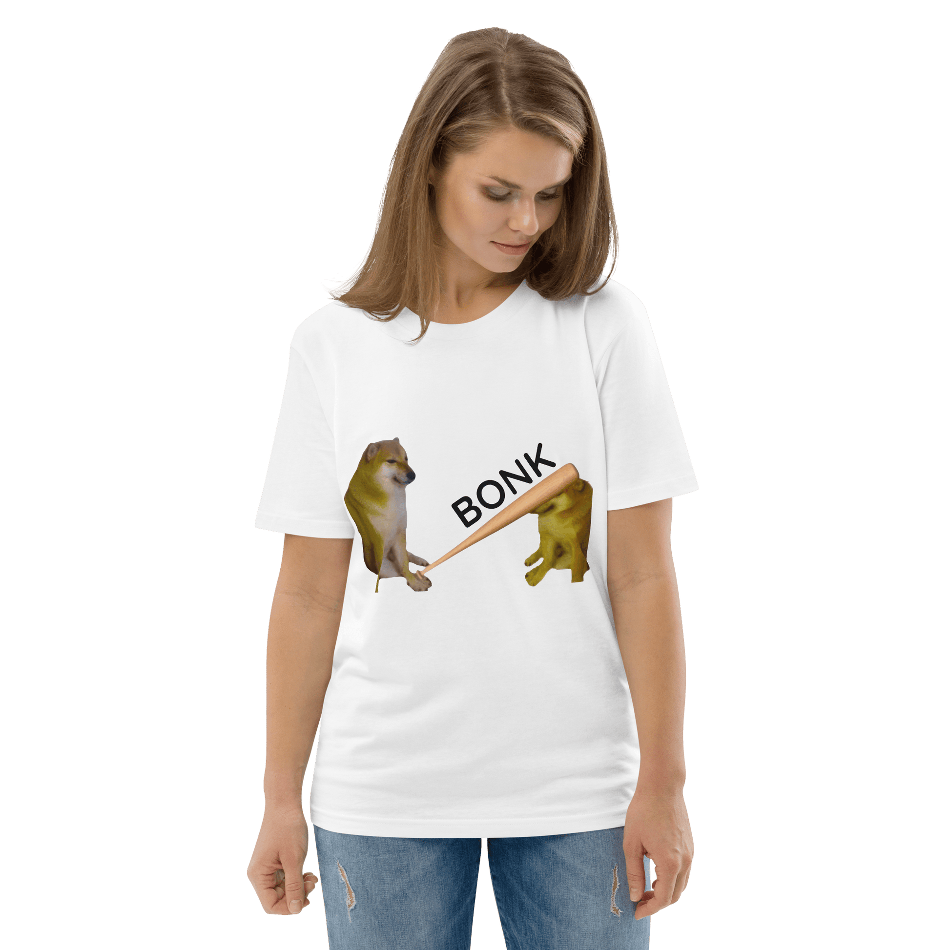 Bonk Premium Organic T-Shirt Meme - Cotton Pink | Shirtposting