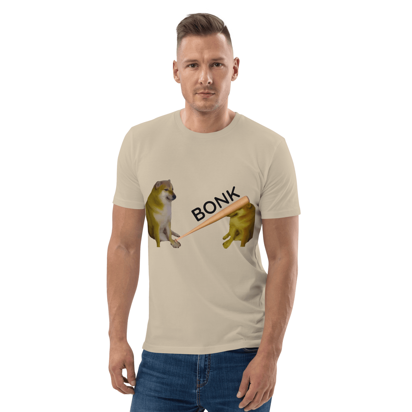 Bonk Premium Organic T-Shirt Meme - Cotton Pink | Shirtposting