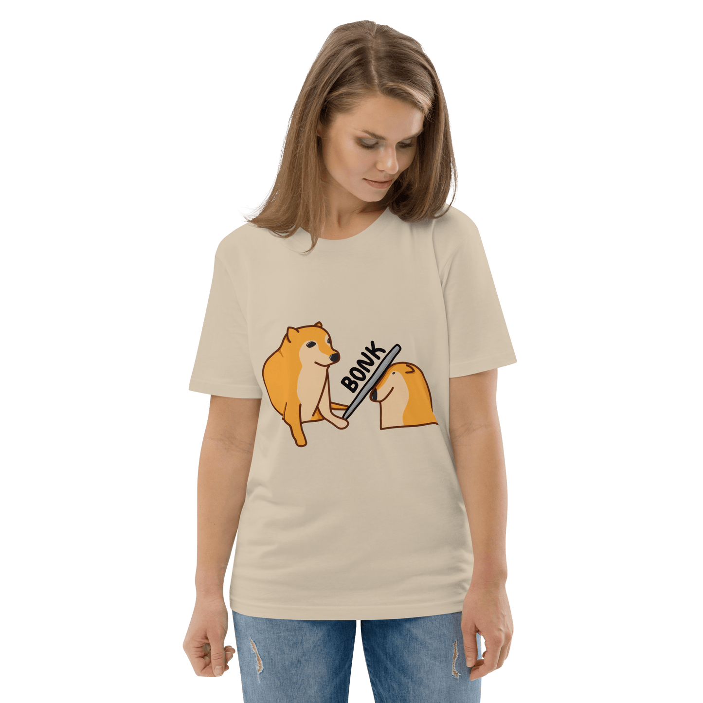 Bonk Premium Organic T-Shirt Meme - Cotton Pink | Shirtposting