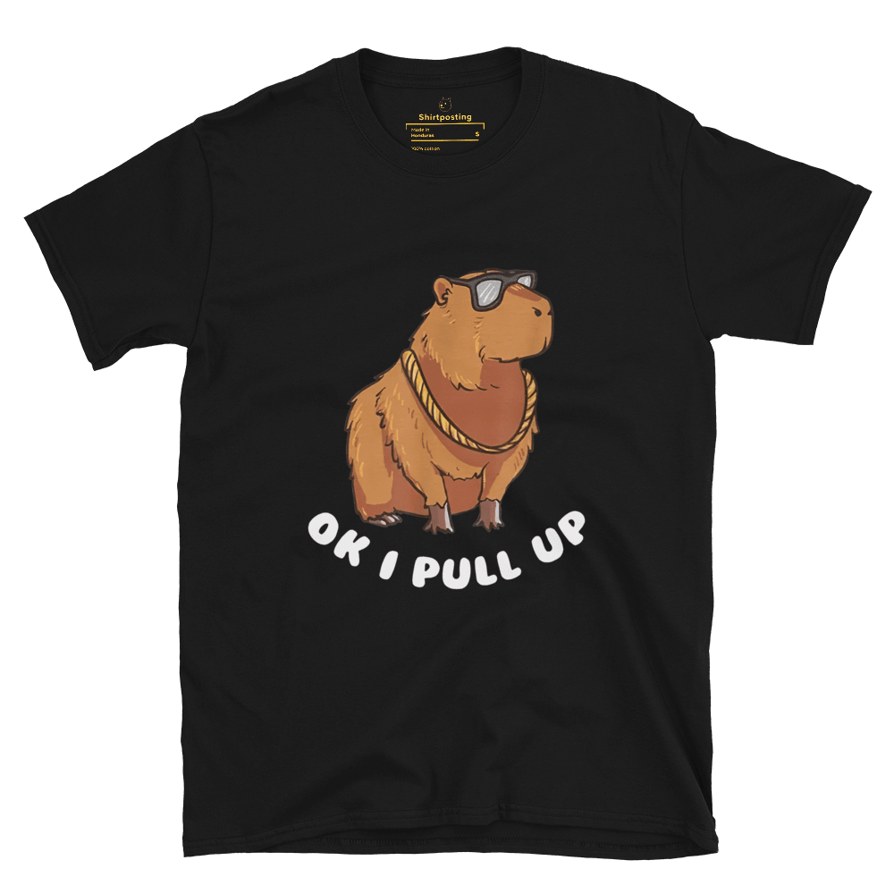 Capybara Classic T-Shirt Meme - Black | Shirtposting
