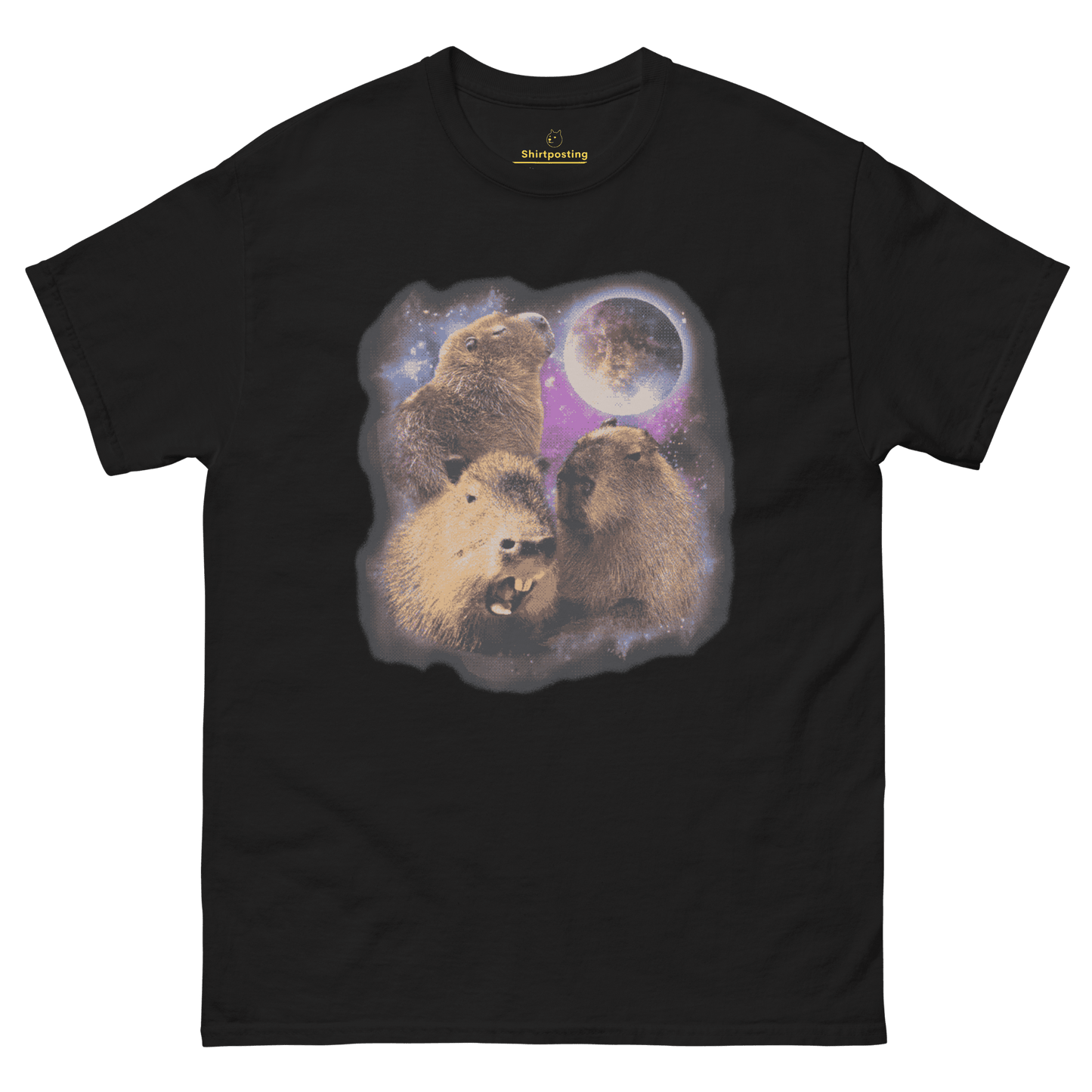 Capybara Classic T-Shirt Meme - Black | Shirtposting