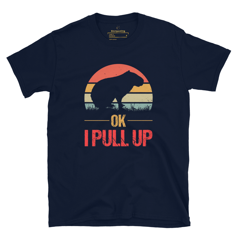 Capybara Classic T-Shirt Meme - Navy | Shirtposting