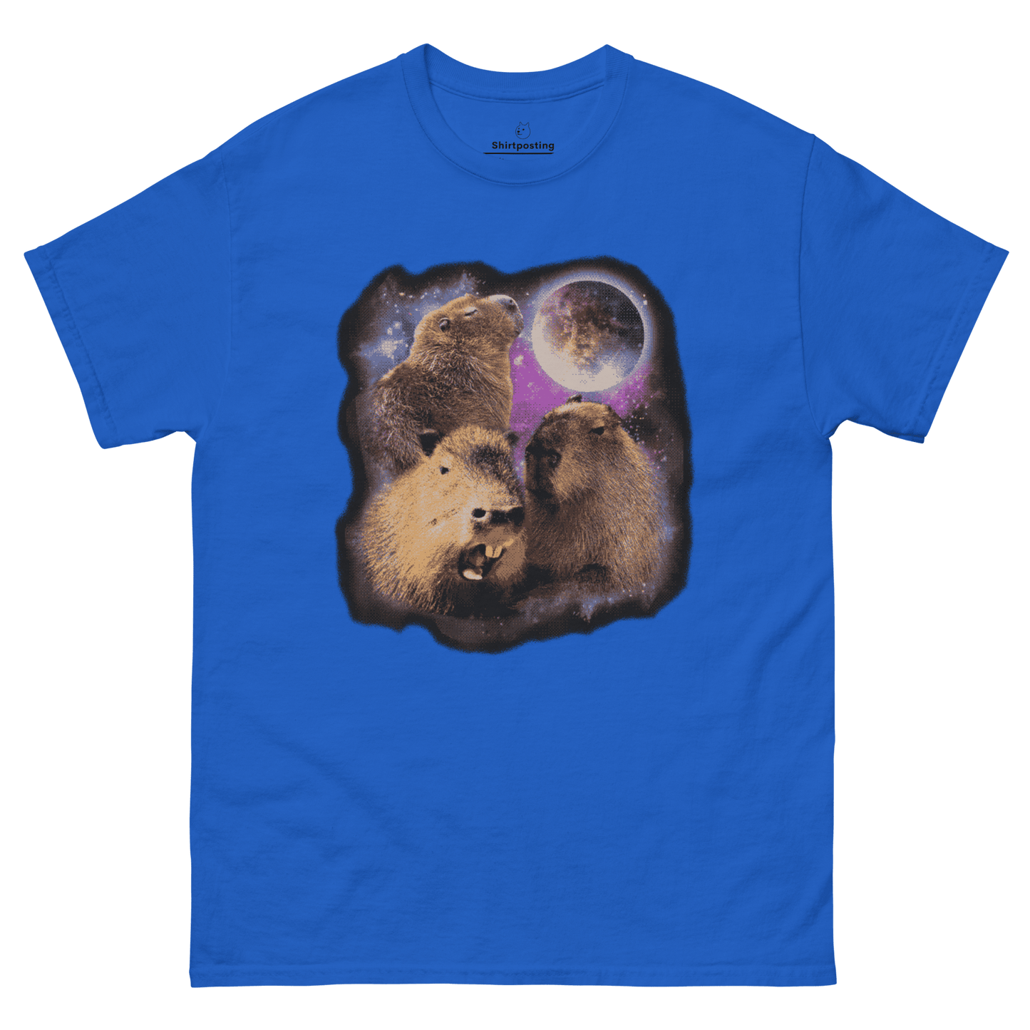 Capybara Classic T-Shirt Meme - Royal | Shirtposting