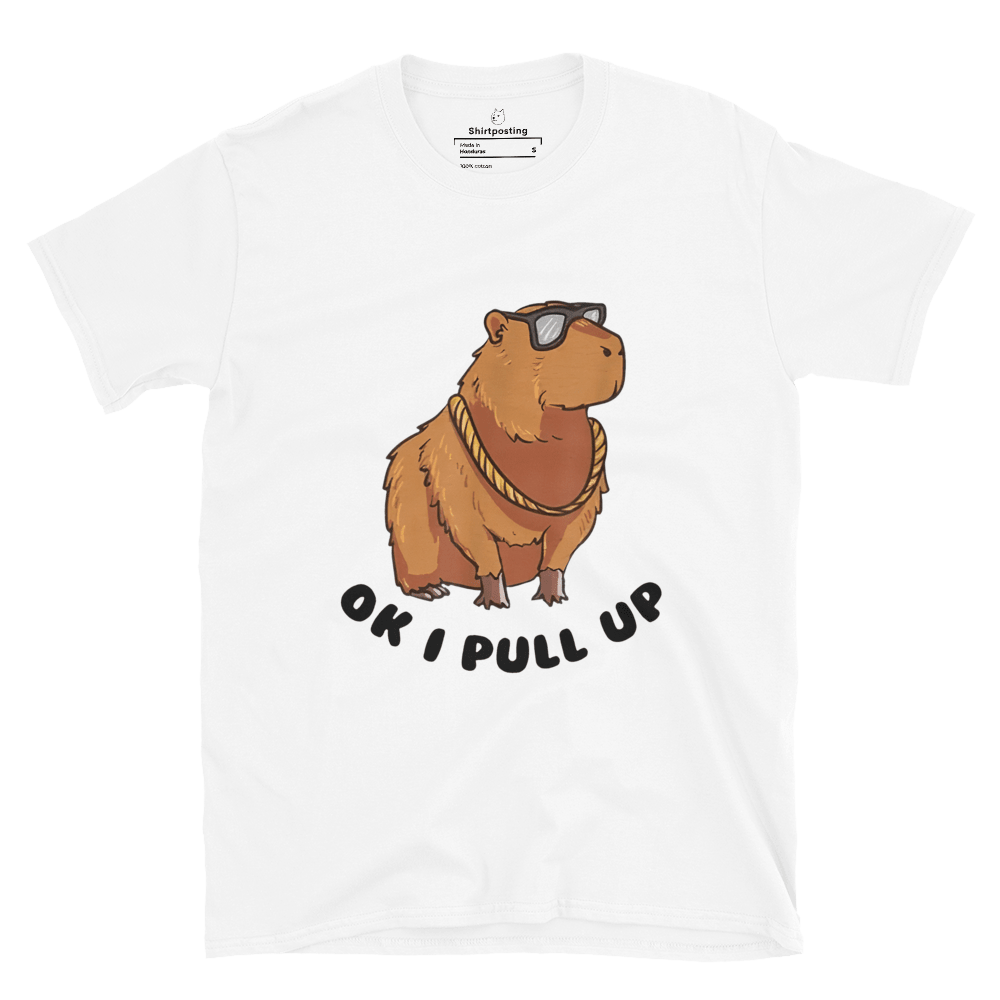 Capybara Classic T-Shirt Meme - White | Shirtposting