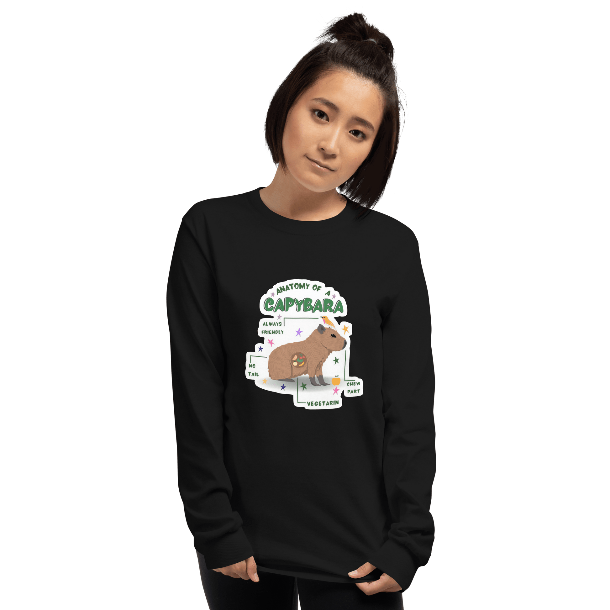 Capybara Long Sleeve T-Shirt Meme - Sport Grey | Shirtposting