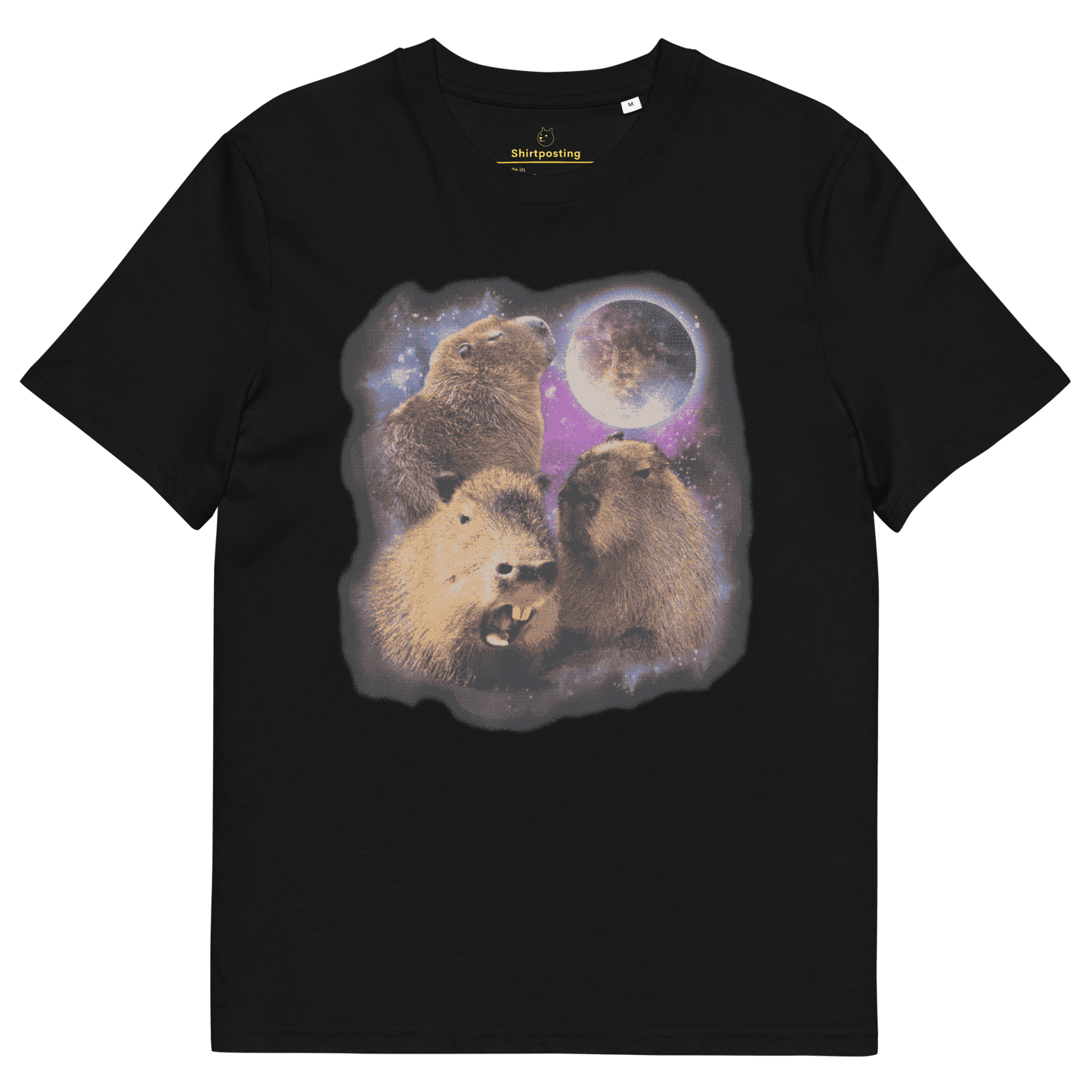 Capybara Premium Organic T-Shirt Meme - Black | Shirtposting