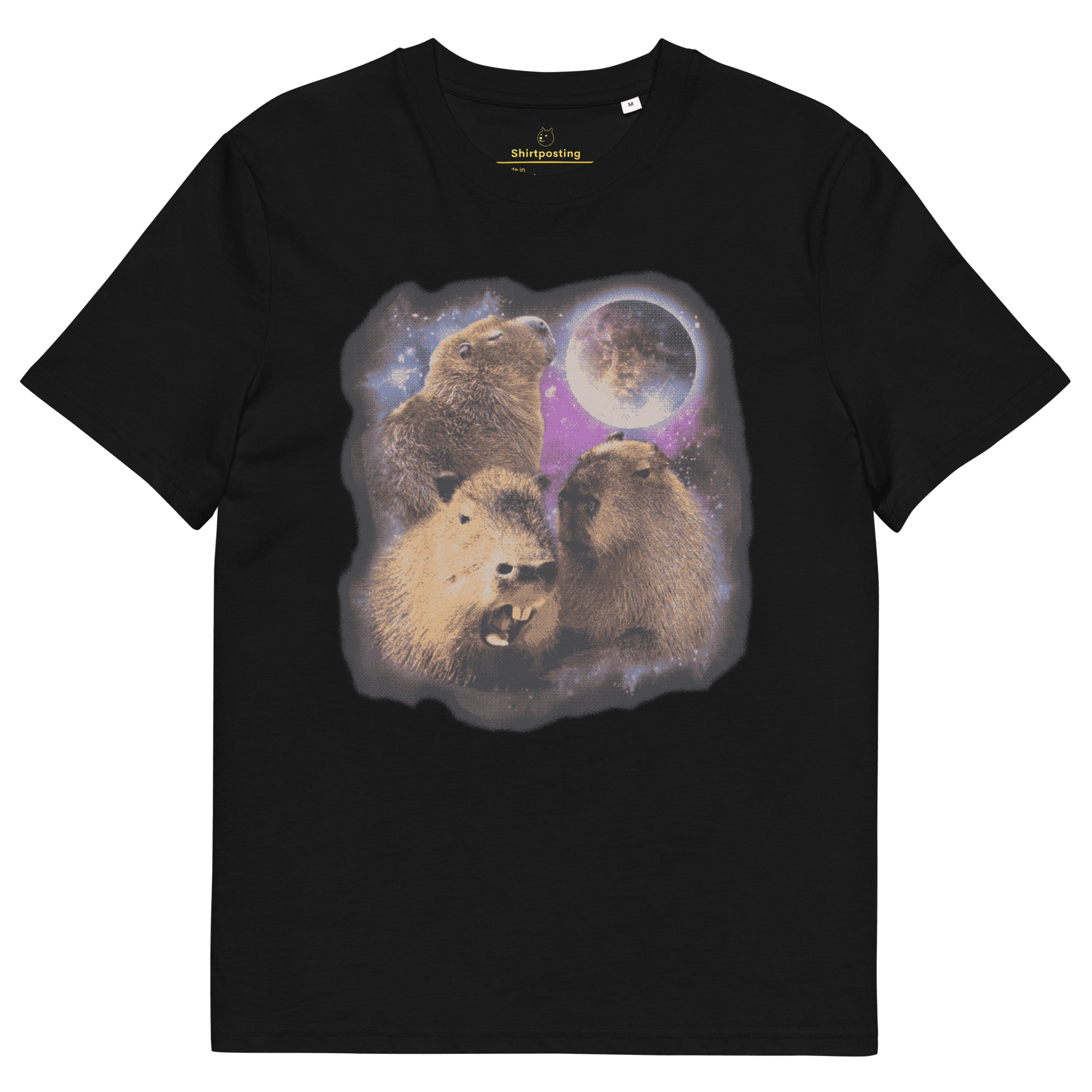 Capybara Premium Organic T-Shirt Meme - Black | Shirtposting